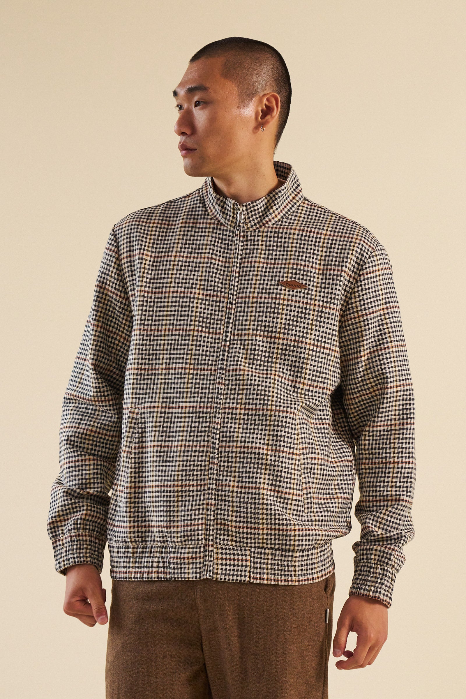 SHAUN HOUNDSTOOTH HARRINGTON JACKET – bound