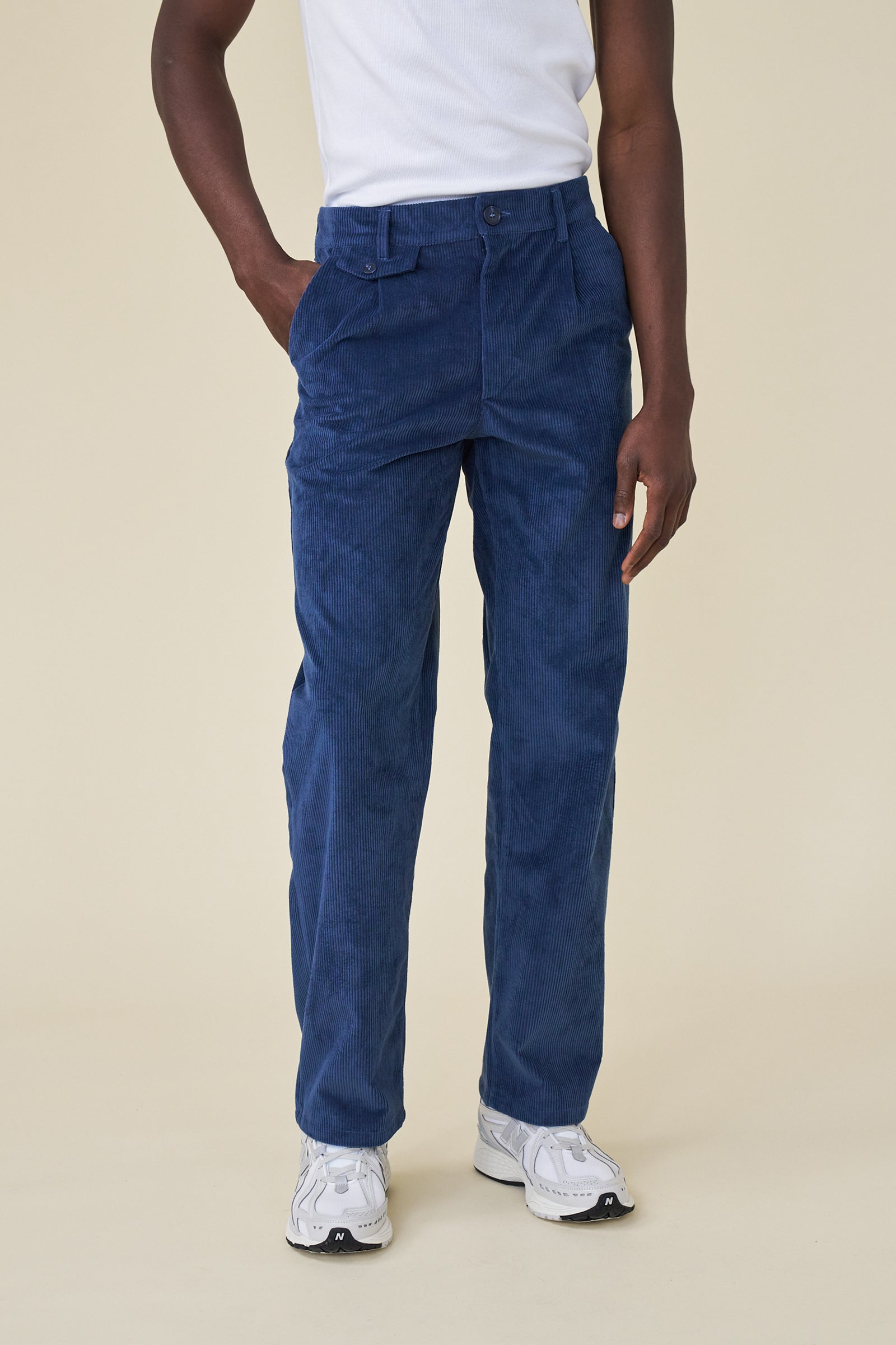 RELAXED CORDUROY TROUSER - DALLAS BLUE – bound