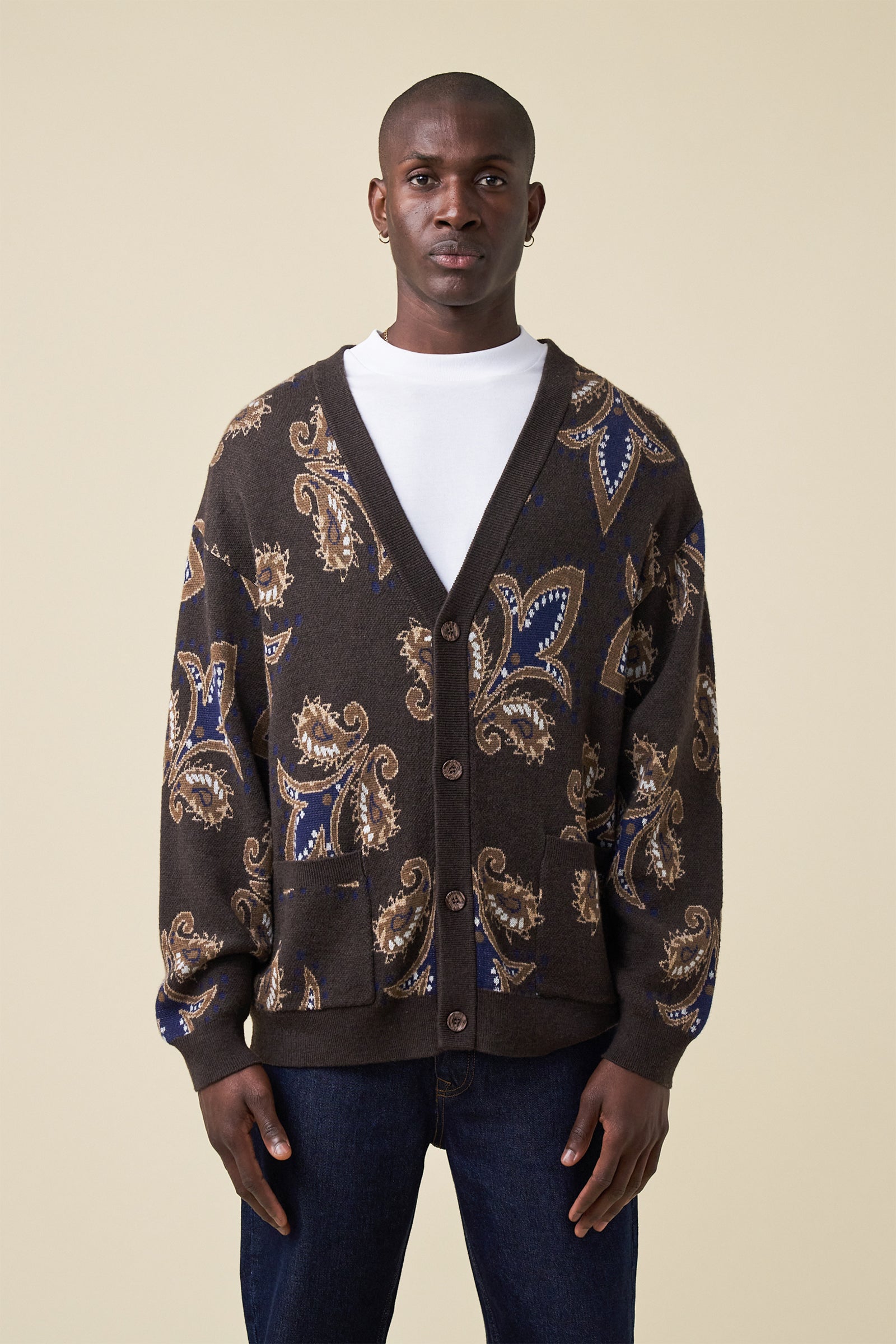 PAISLEY WOOL GRANDAD CARDIGAN – bound