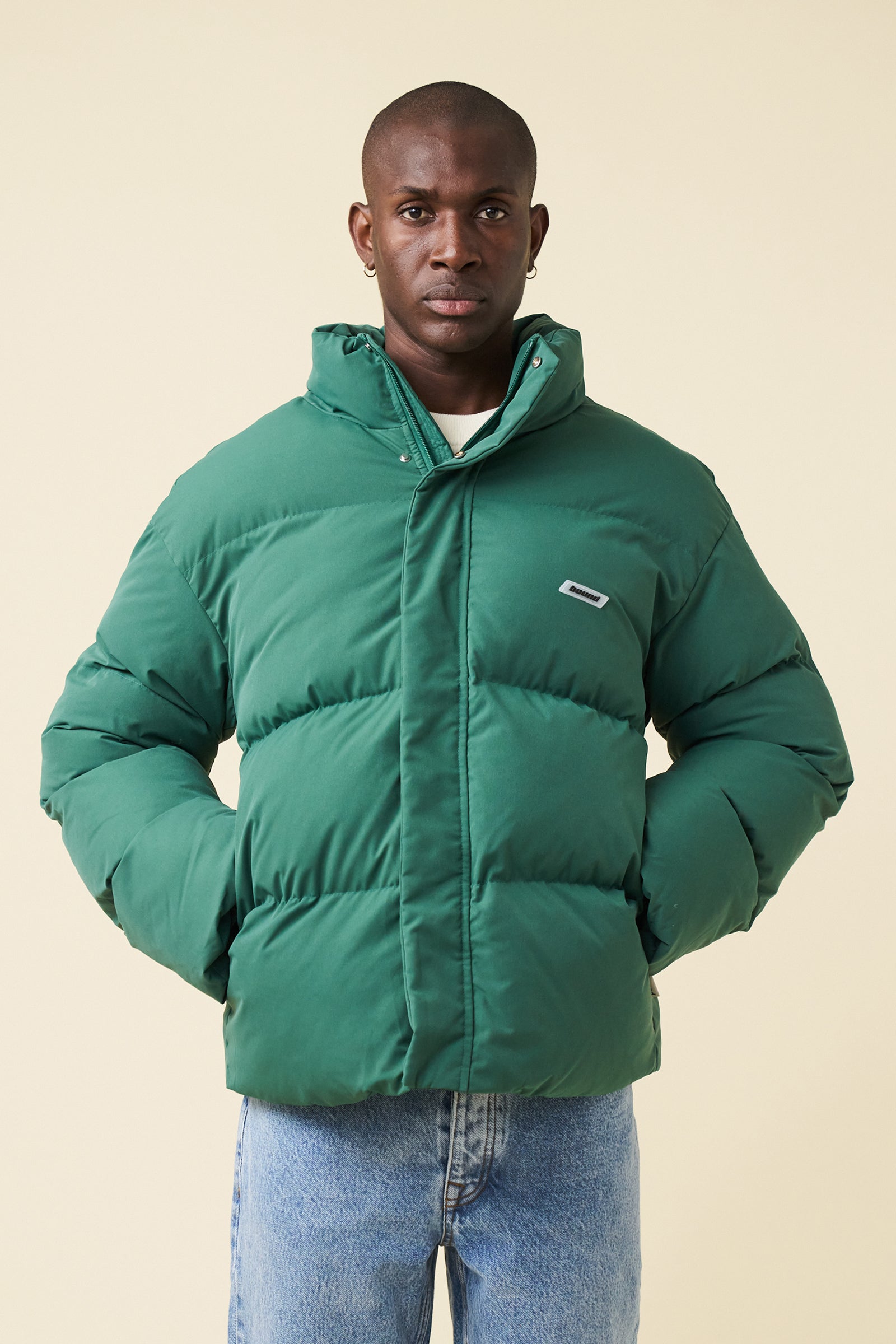 ARCTIC PADDED PUFFER COAT - HUNTER GREEN – bound