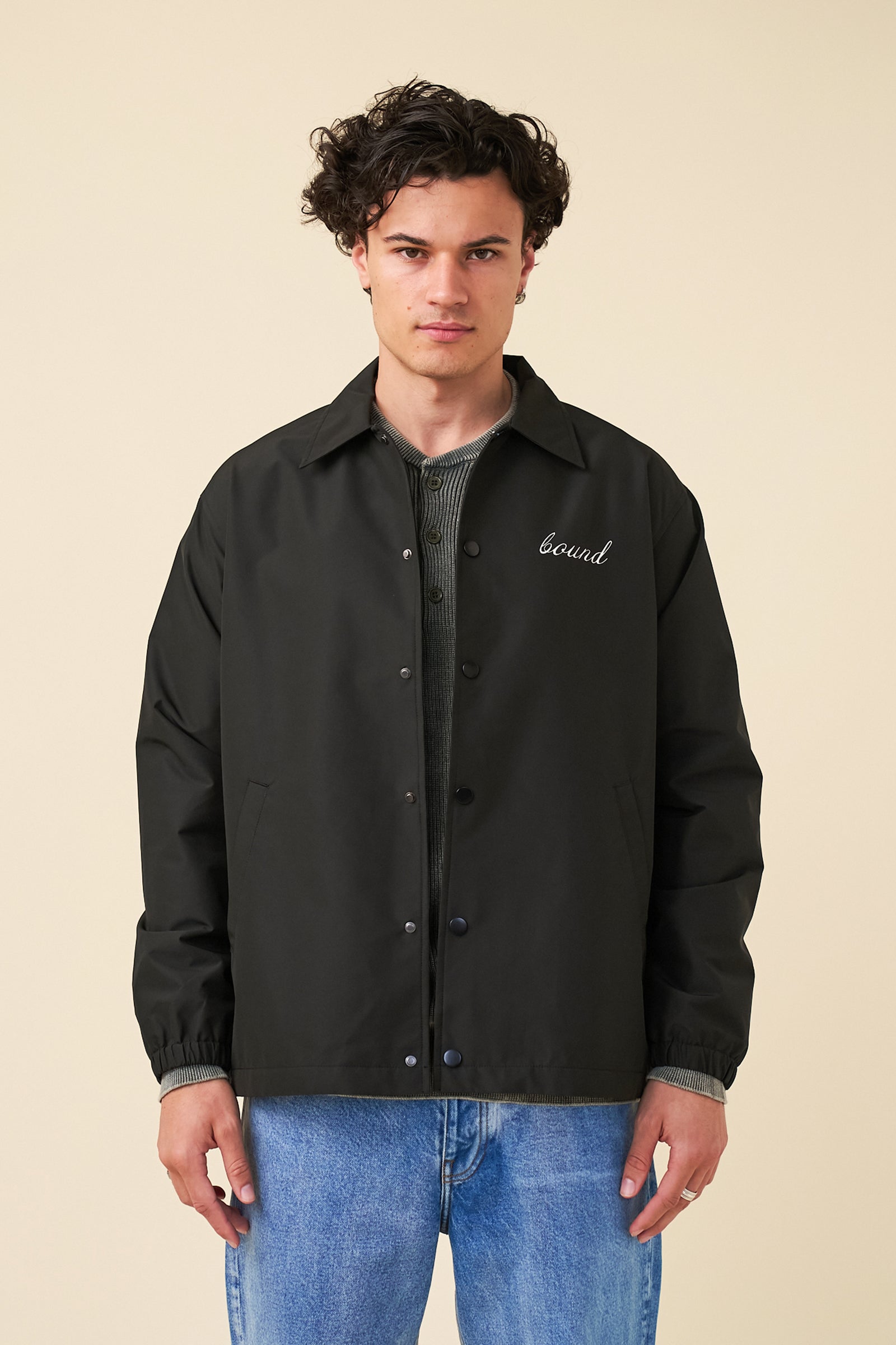 CLASSIC COACH JACKET - BLACK – bound