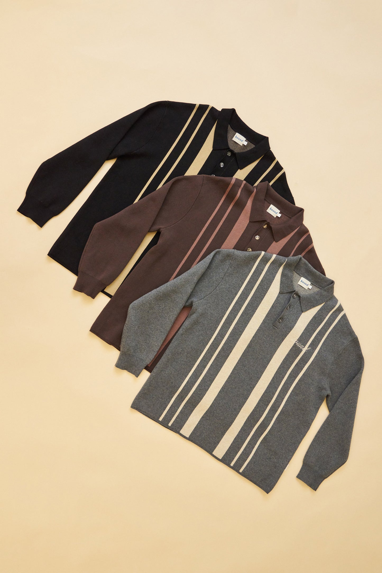 APRILE LS KNIT POLO - BROWN
