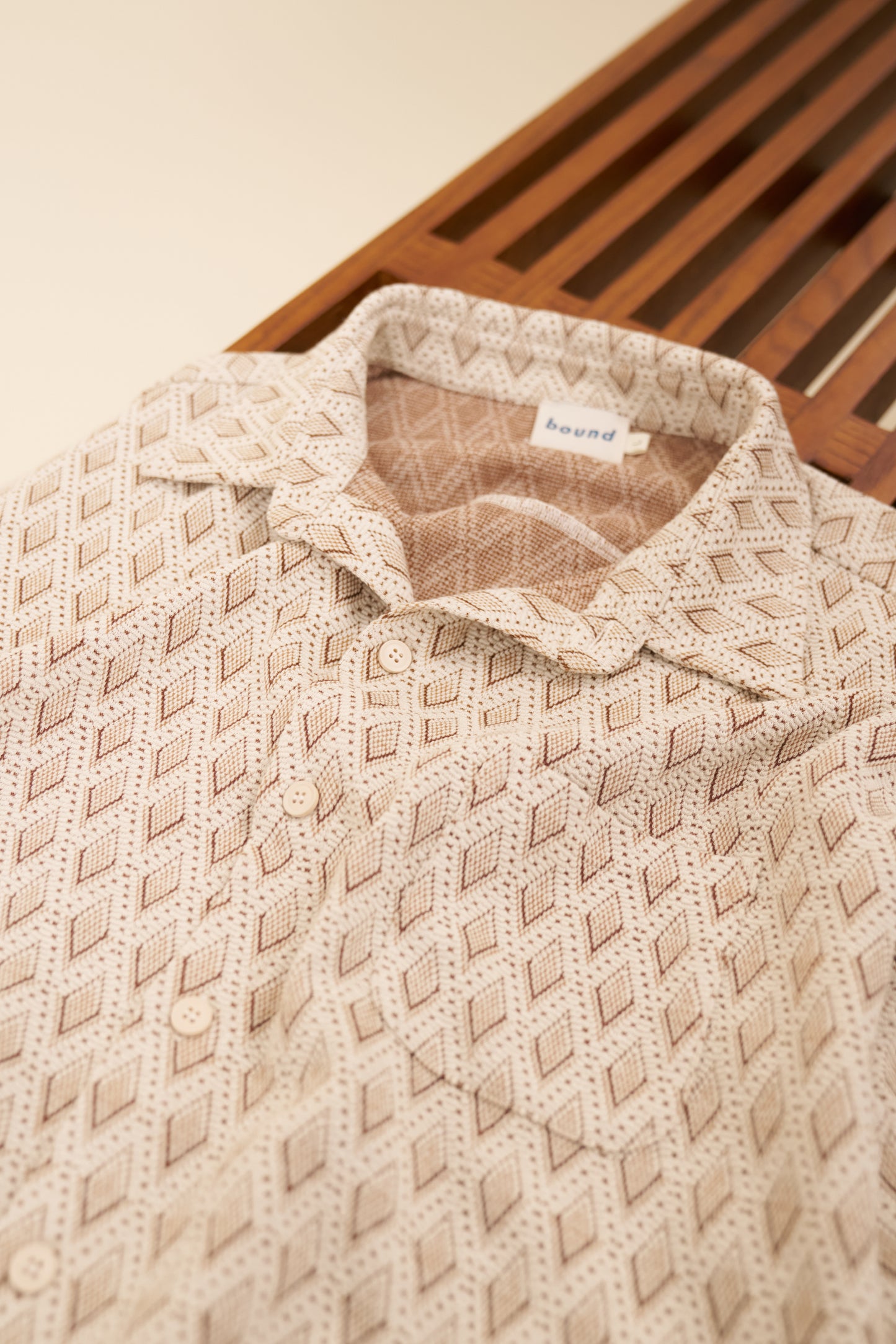 ROMAN WOVEN POLO - ECRU