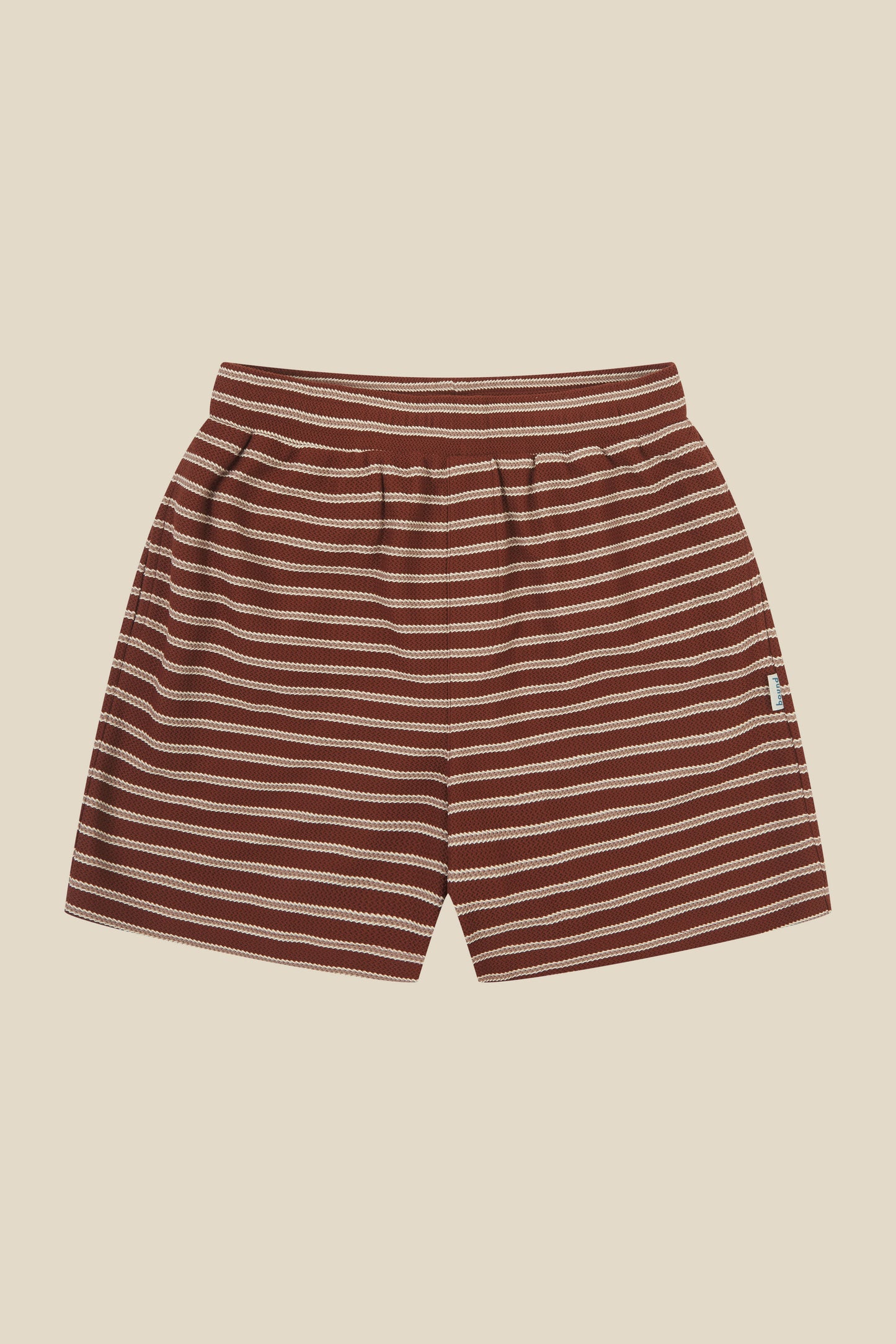 STRIPE JACQUARD RUST SHORTS