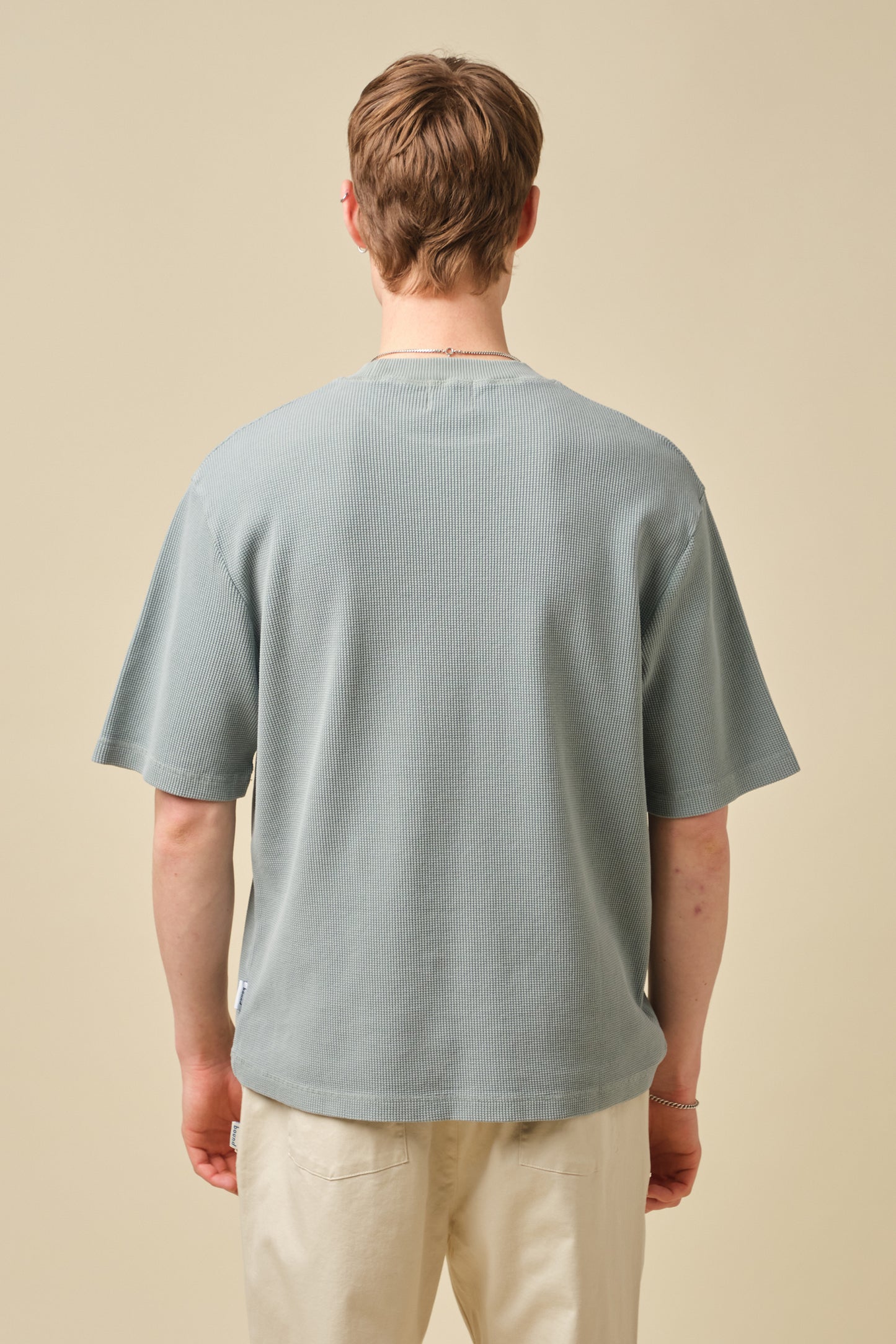 VINTAGE WASHED WAFFLE TEE - GREY