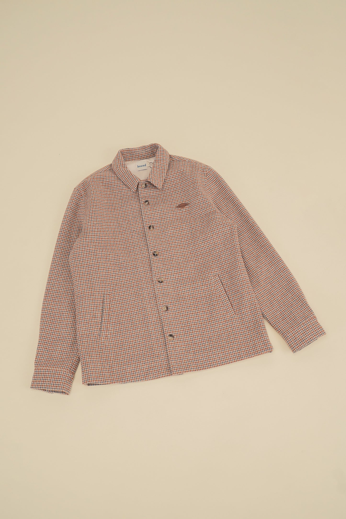 MAXIM DOGTOOTH WOOL COACH JACKET