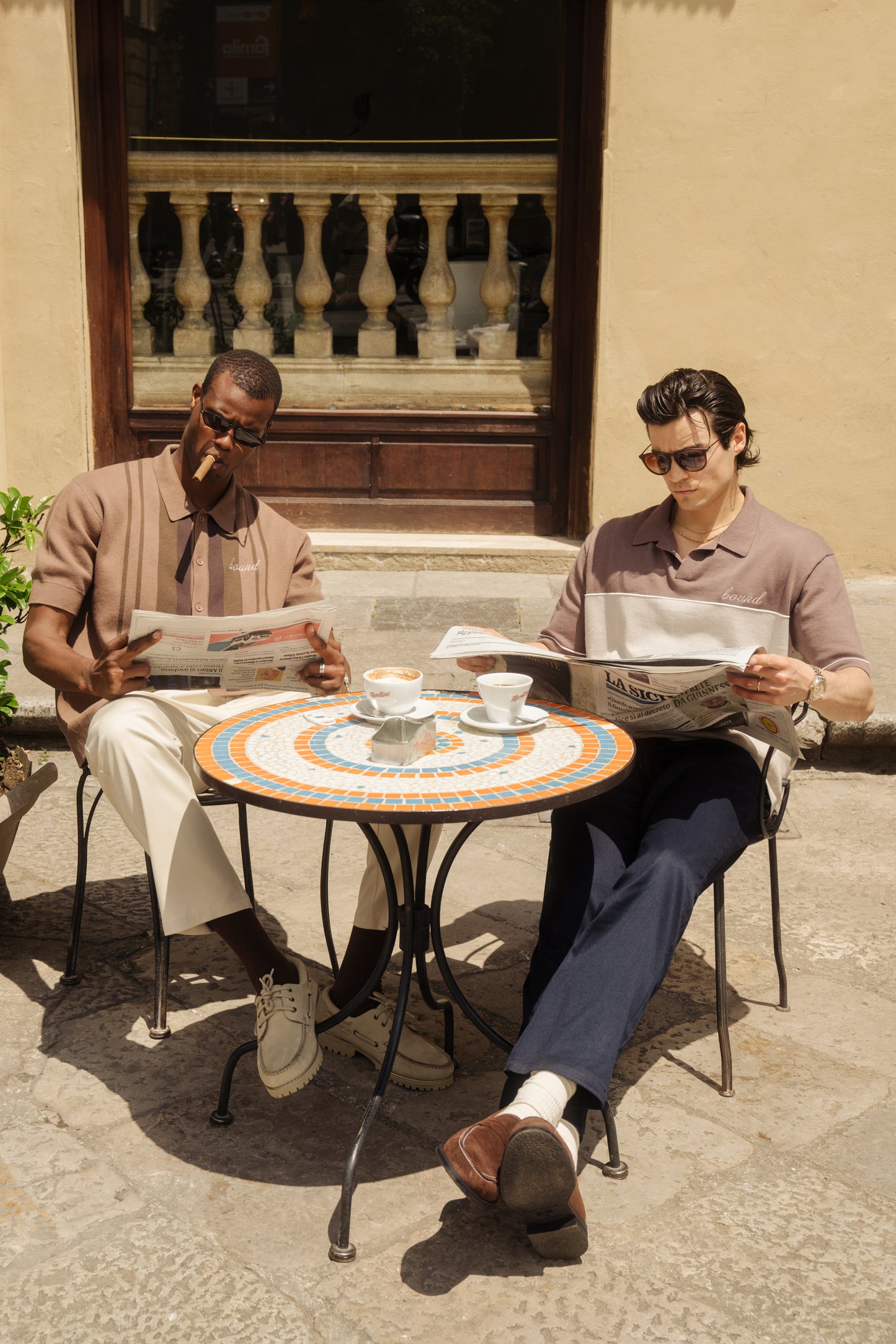 PLEATED SMART TROUSERS - NAVY