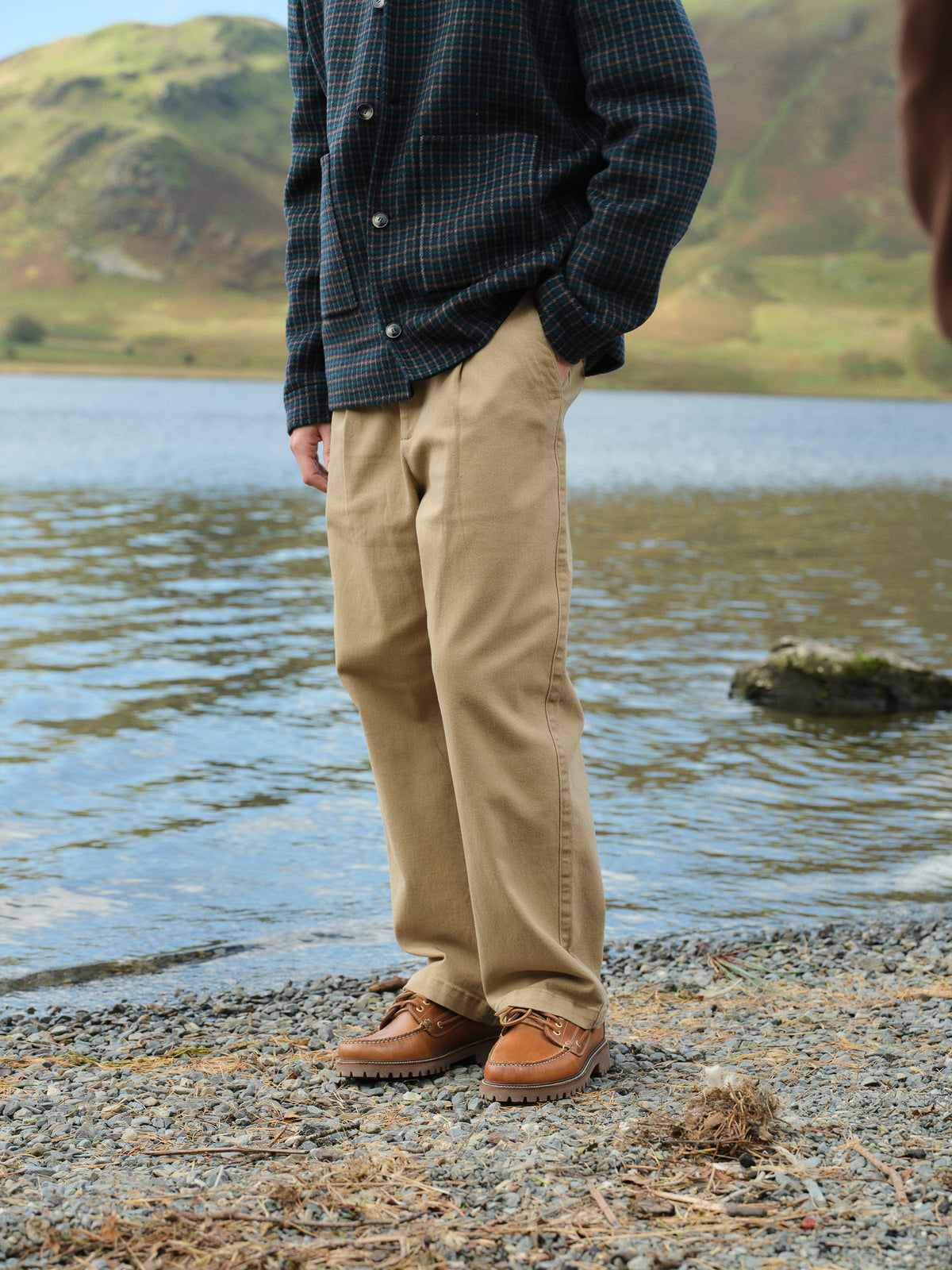 EVERYDAY HEAVY CANVAS RELAXED TROUSERS - BEIGE