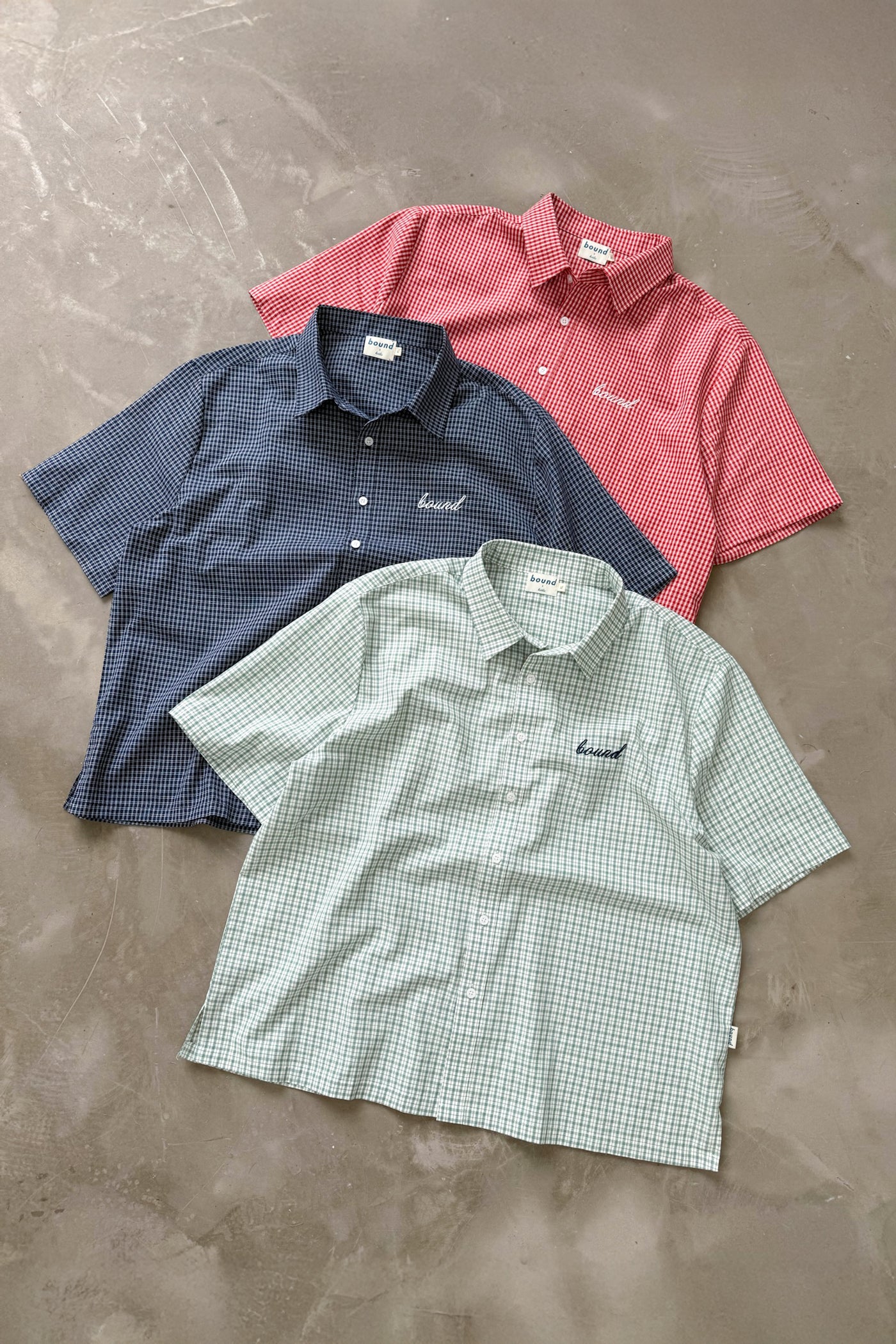 BOTHA CROPPED GINGHAM SHIRT - GREEN