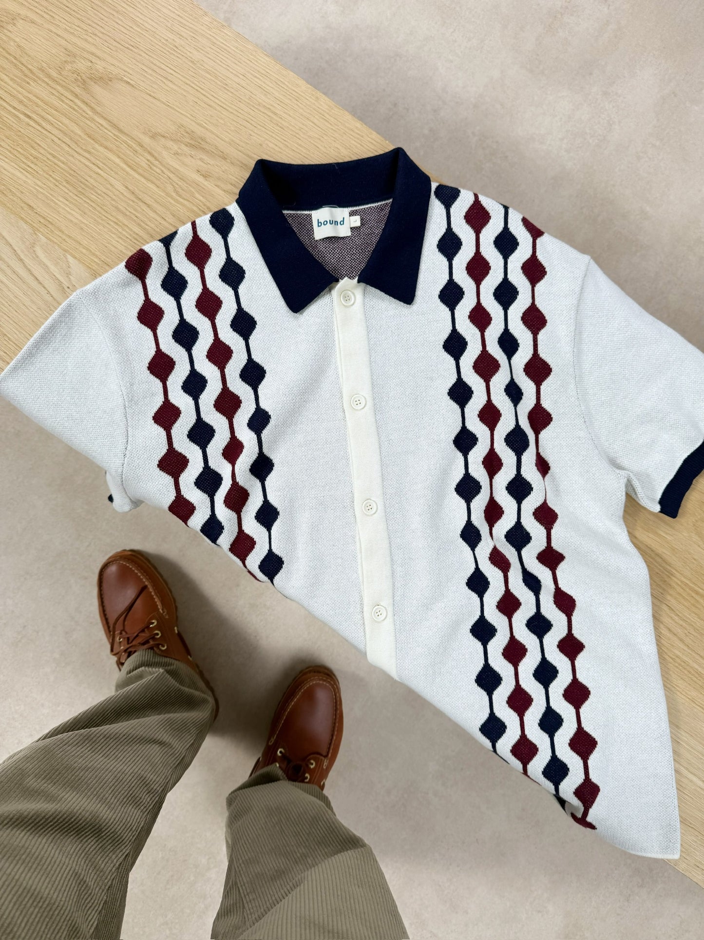 ABBEY KNIT POLO - ECRU