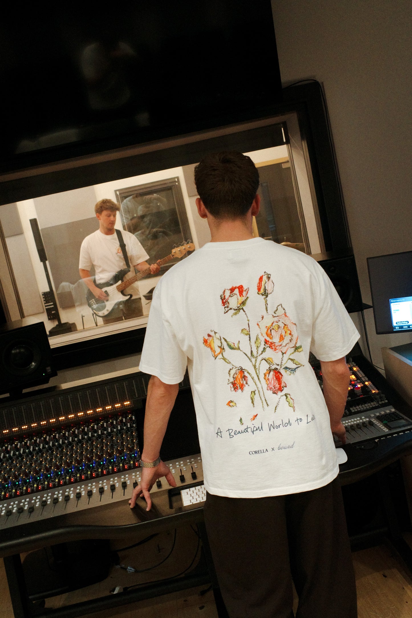 CORELLA X BOUND 'A BEAUTIFUL WORLD TO LOSE' TEE - OFF WHITE