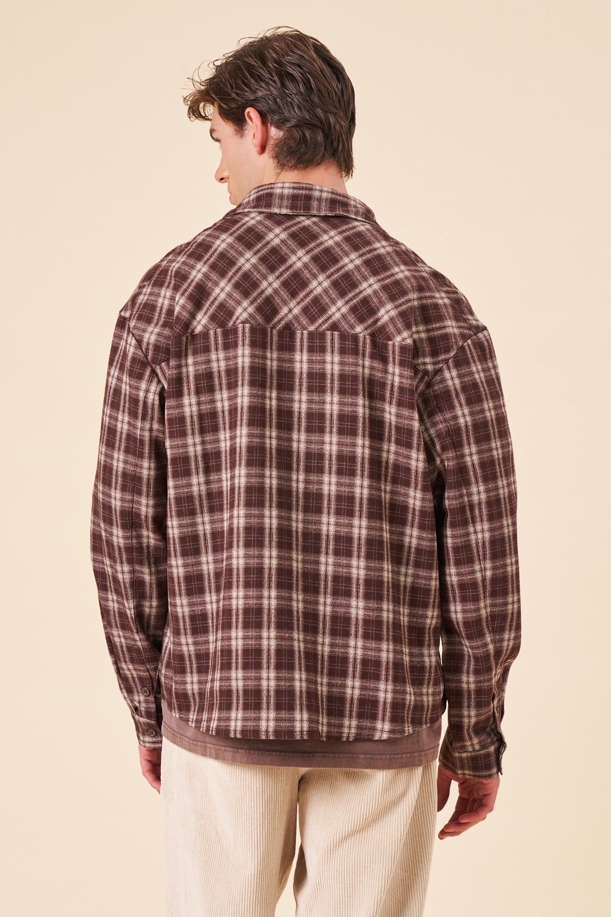 ARGYLE CHECK SHIRT - BROWN