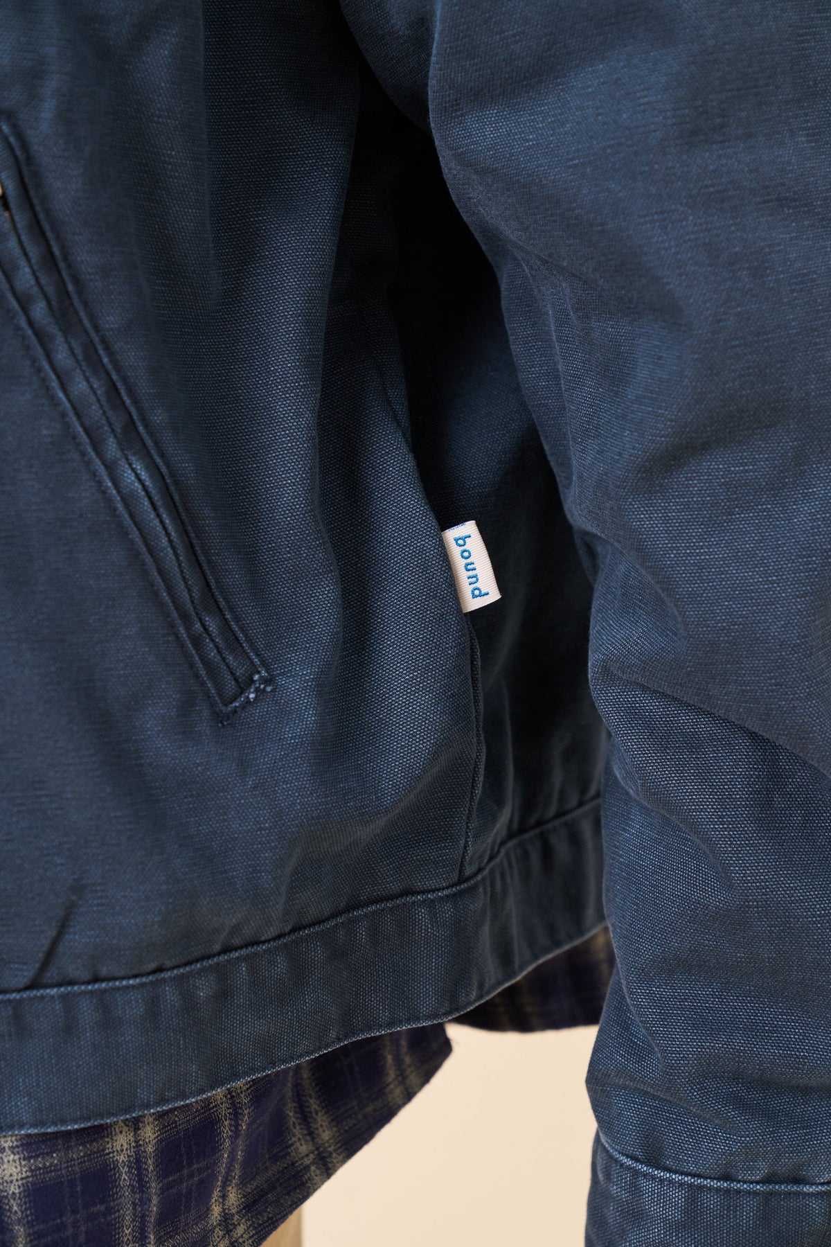 VINTAGE WASHED WORKWEAR JACKET - BLUE