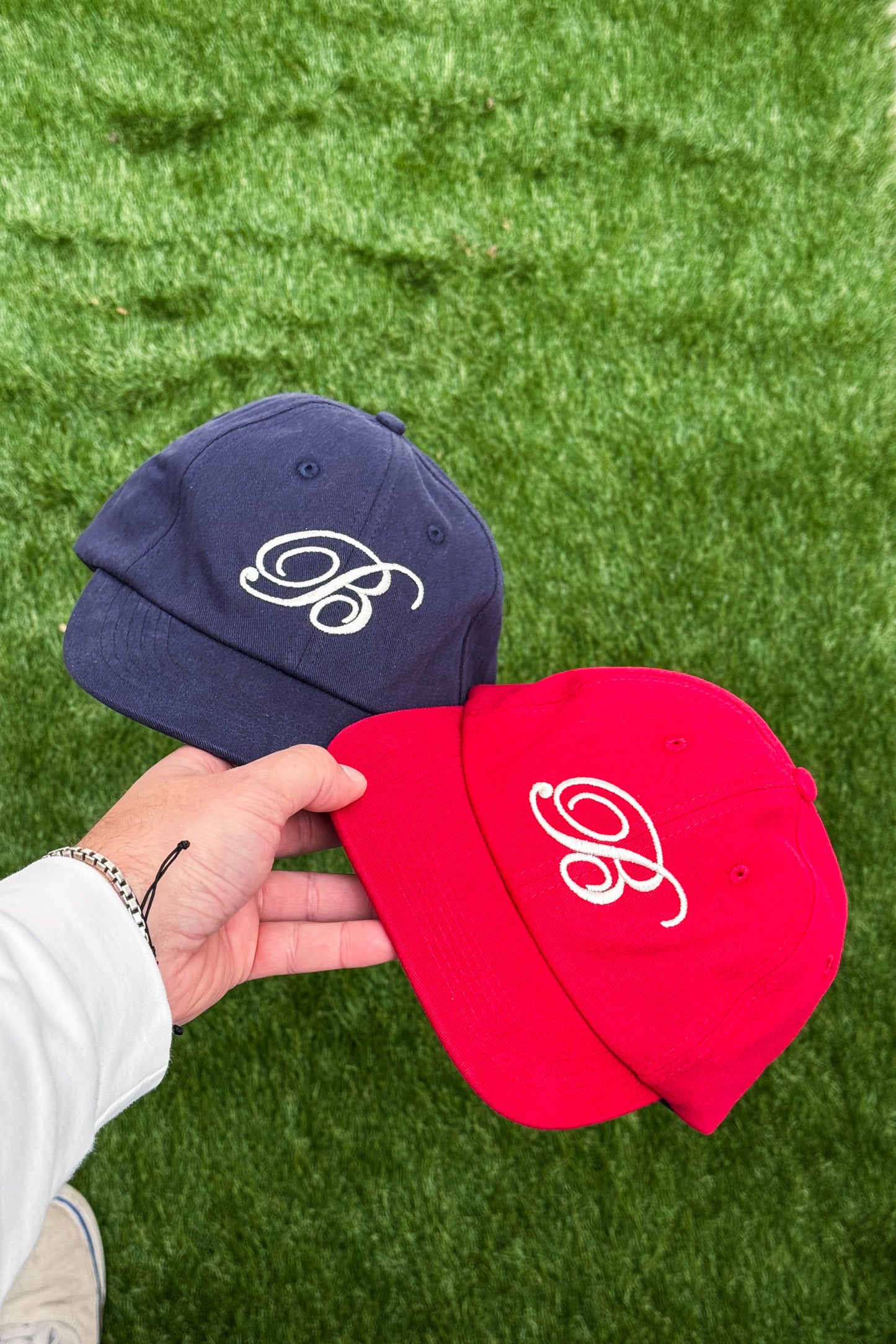 SCRIPT EMBROIDERED 6 PANEL CAP - CARDINAL RED