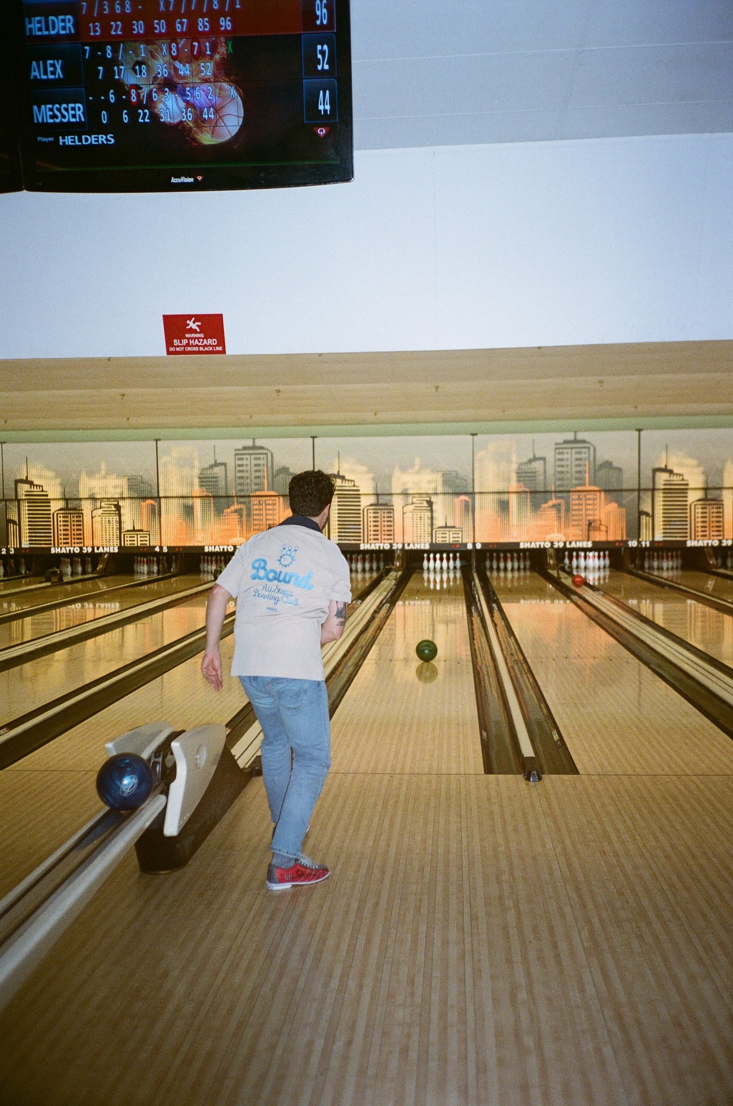 BOWLING CLUB SS EMBROIDERED SHIRT - BEIGE CONTRAST