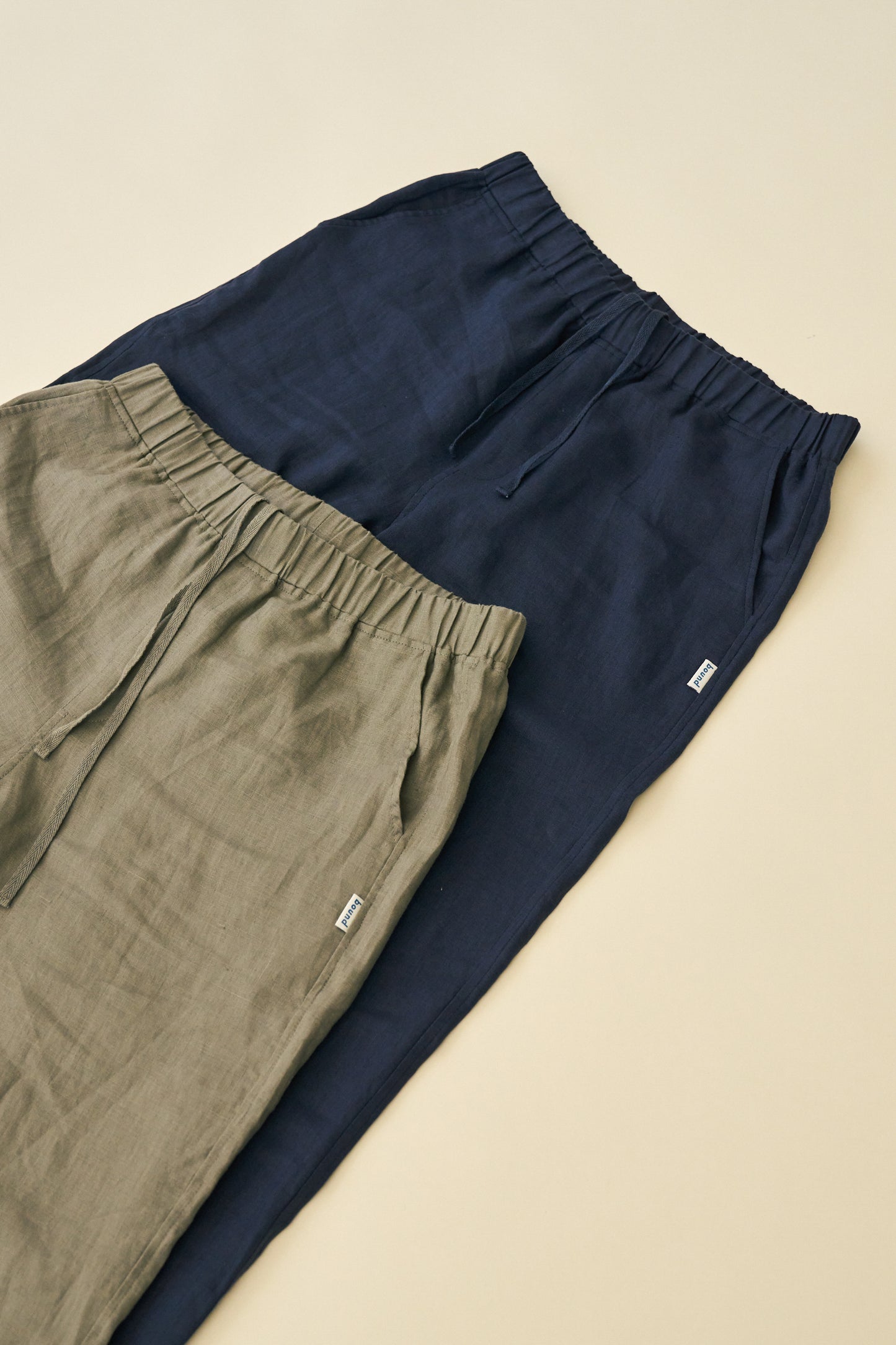 SEVILLE LINEN TROUSERS - OLIVE
