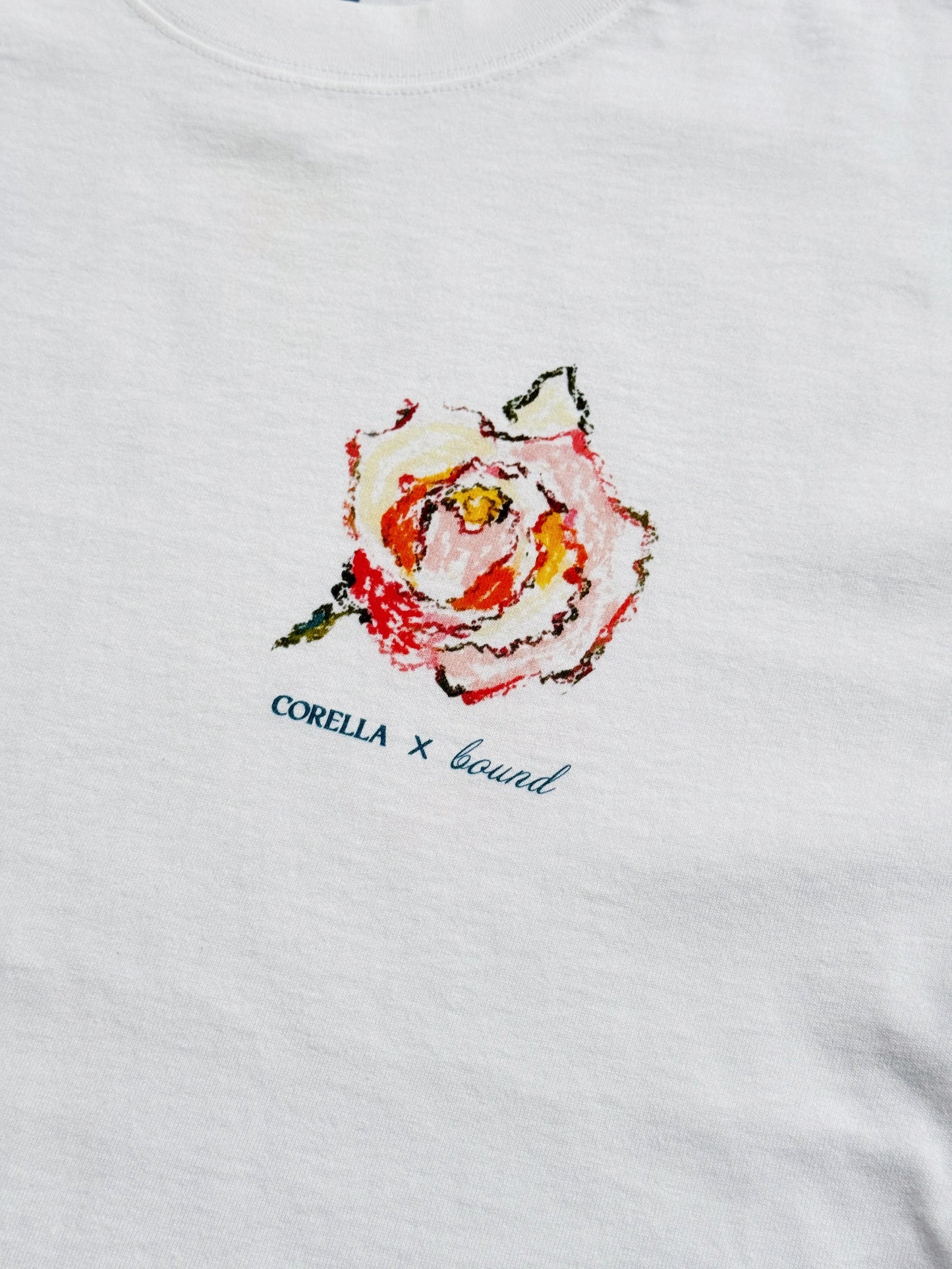 CORELLA X BOUND 'A BEAUTIFUL WORLD TO LOSE' TEE - OFF WHITE