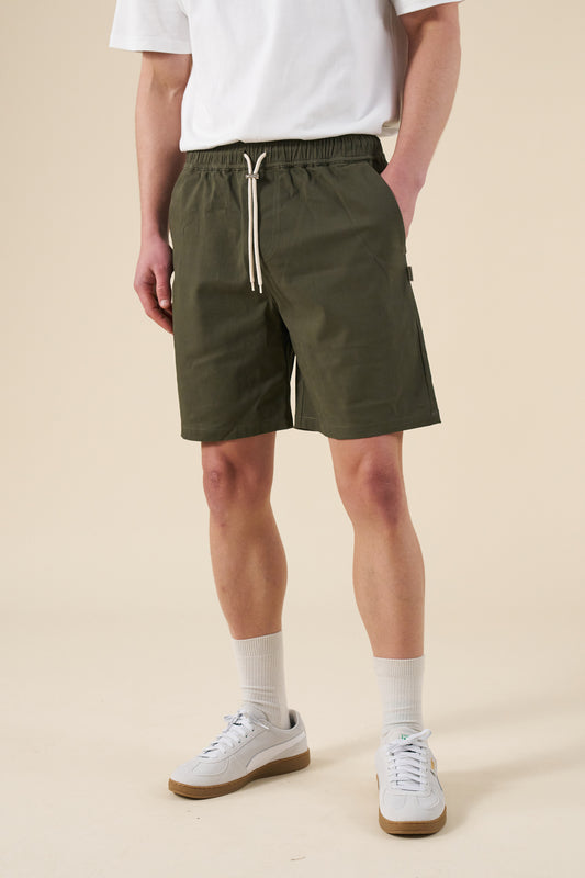 CANVAS SHORTS - ARMY GREEN