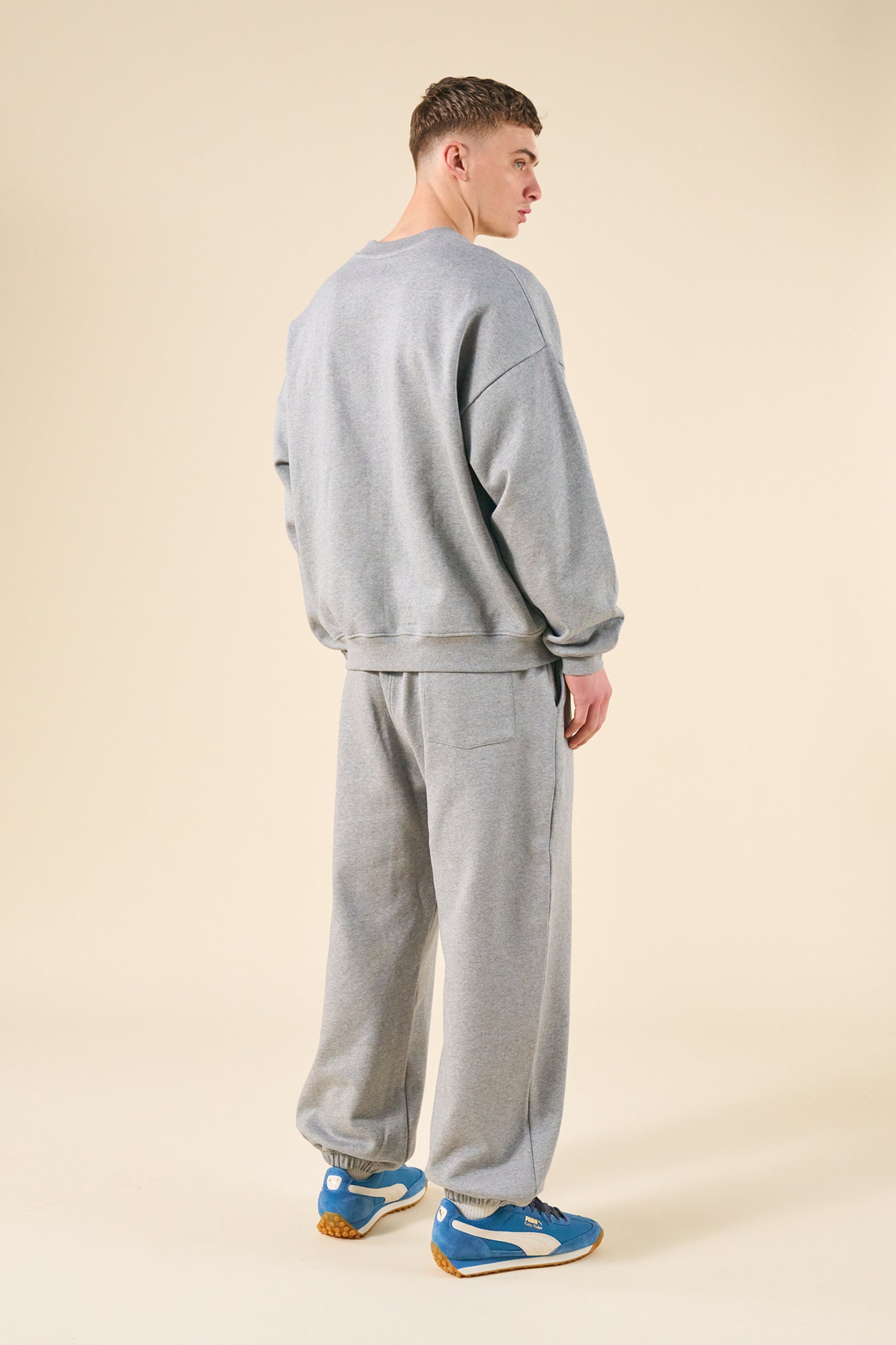 SUSTAIN HEAVY SWEATER & JOGGERS SET - HEATHER GREY
