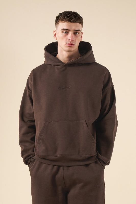 SUSTAIN HEAVY HOODIE - COCOA BROWN