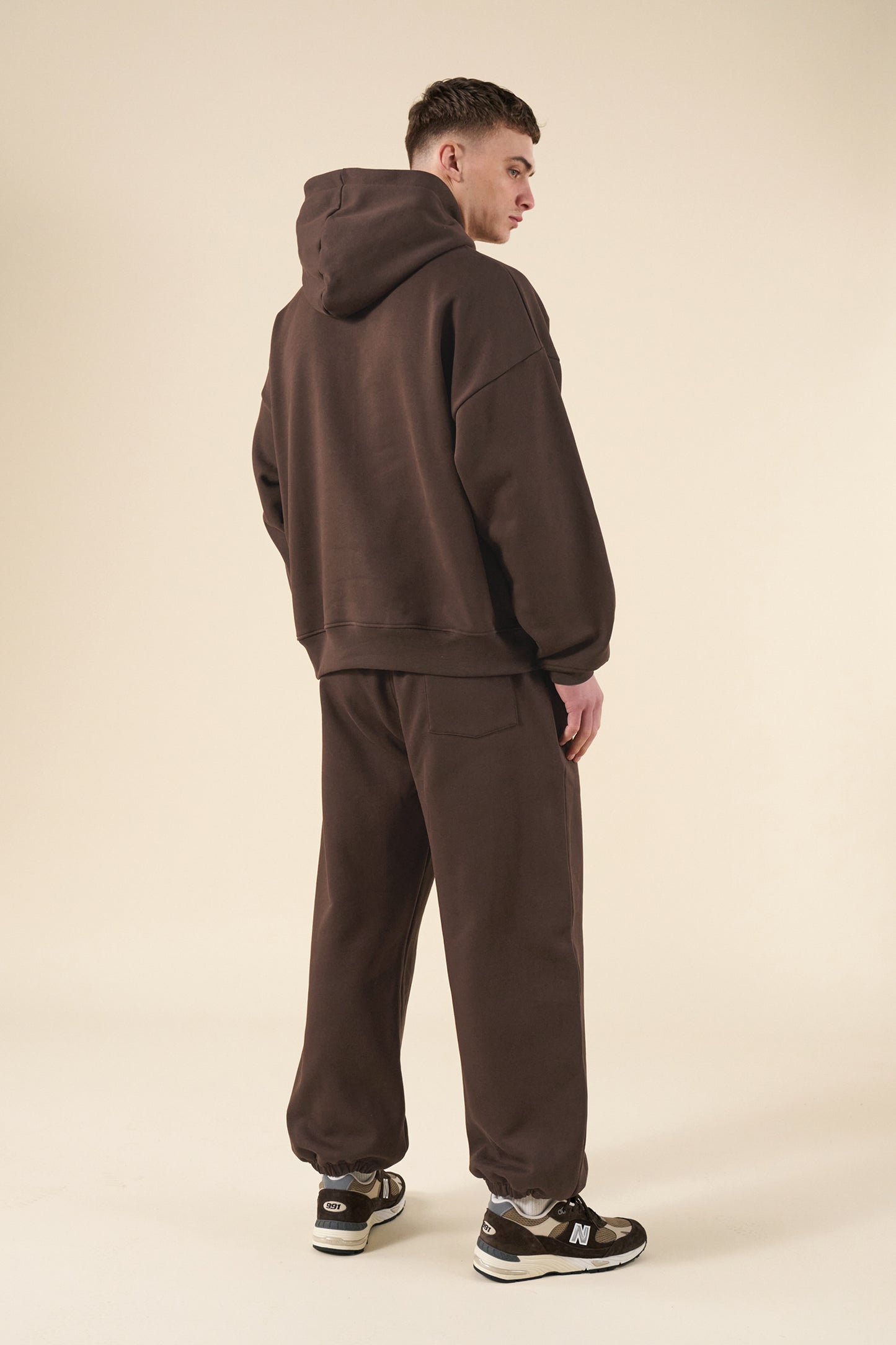 SUSTAIN HEAVY HOODIE & JOGGERS SET - COCOA BROWN