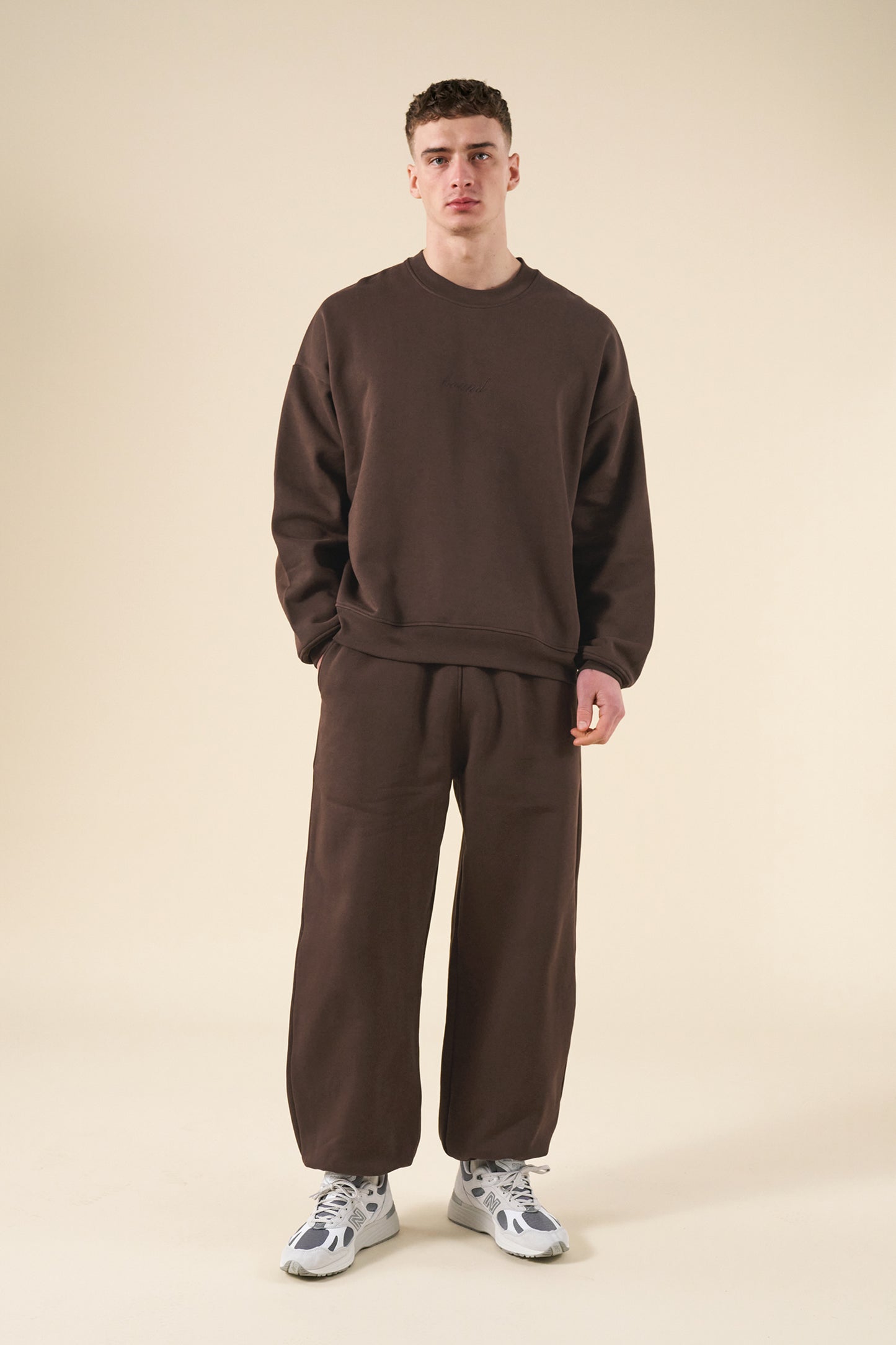 SUSTAIN HEAVY SWEATER & JOGGERS SET - COCOA BROWN