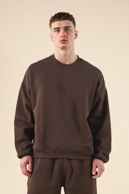 SUSTAIN HEAVY SWEATER - COCOA BROWN