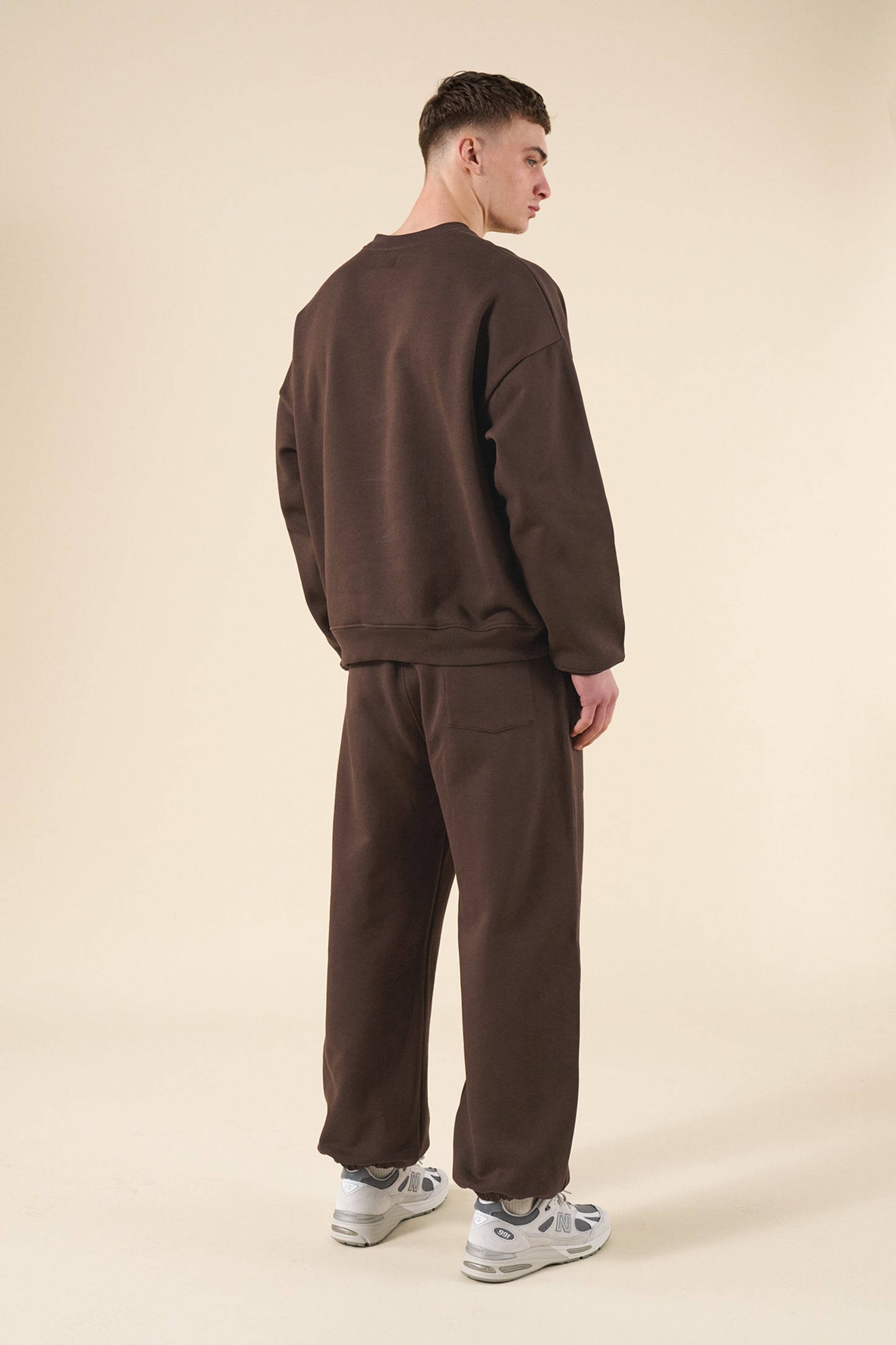 SUSTAIN HEAVY SWEATER & JOGGERS SET - COCOA BROWN