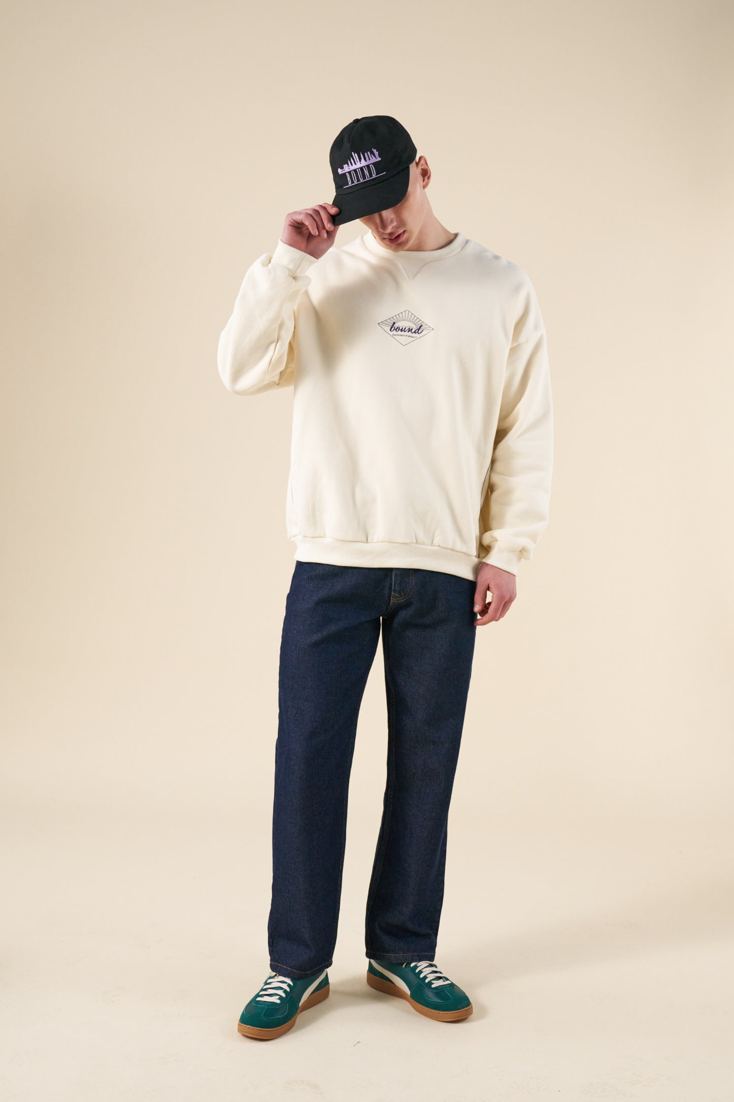 SUNRISE SWEATER - ECRU / PURPLE