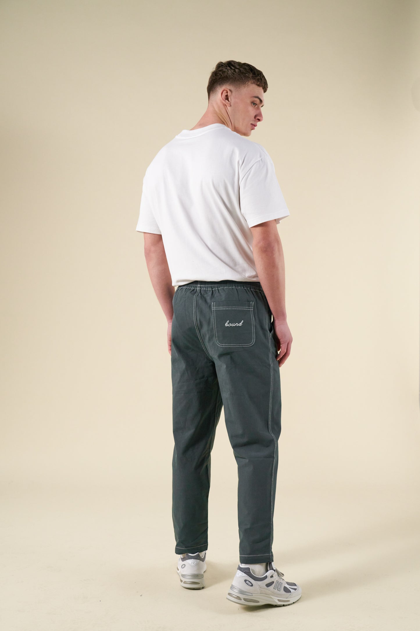 CONTRAST RIPSTOP CANVAS TROUSER - MID GREEN