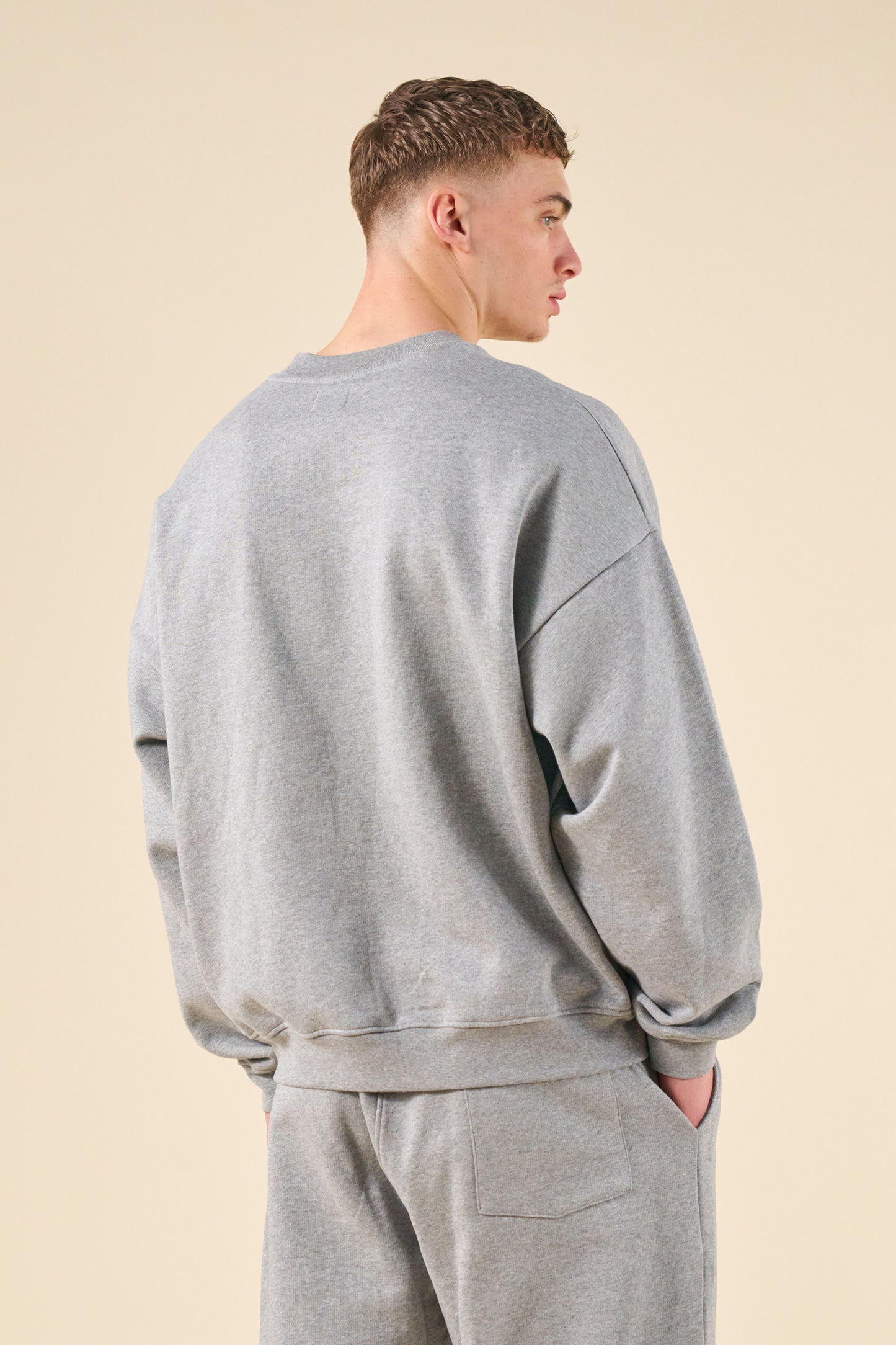 SUSTAIN HEAVY SWEATER - HEATHER GREY