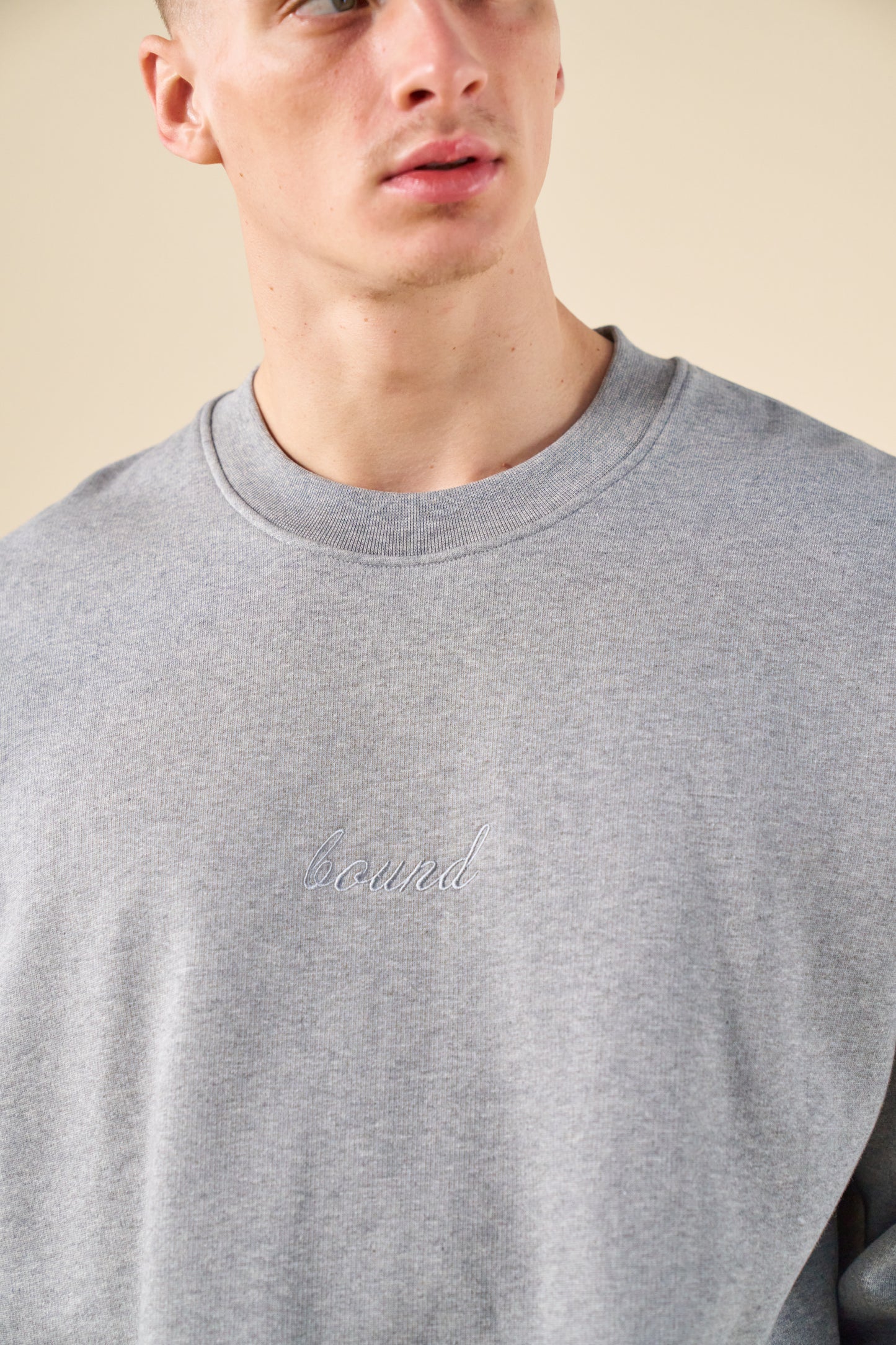 SUSTAIN HEAVY SWEATER - HEATHER GREY