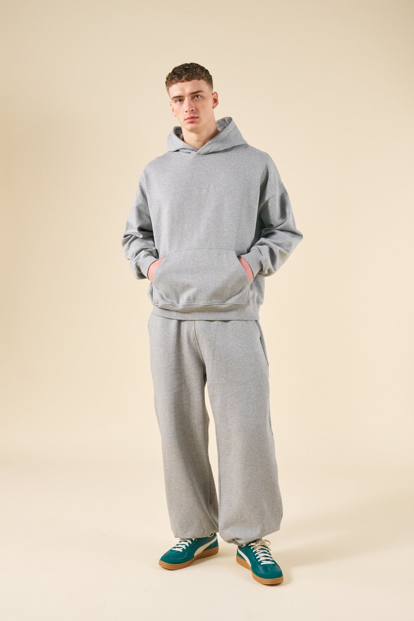 SUSTAIN HEAVY  HOODIE  - HEATHER GREY