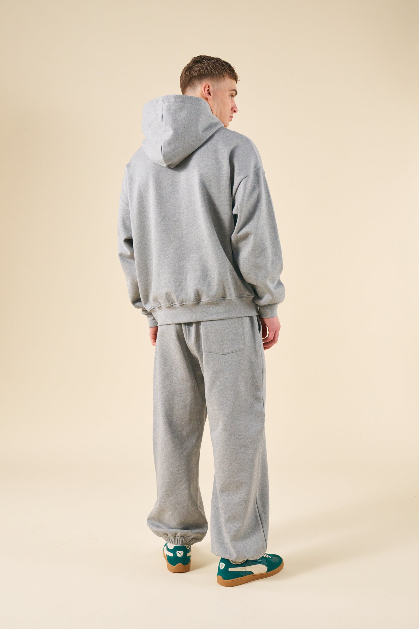 SUSTAIN HEAVY  HOODIE  - HEATHER GREY