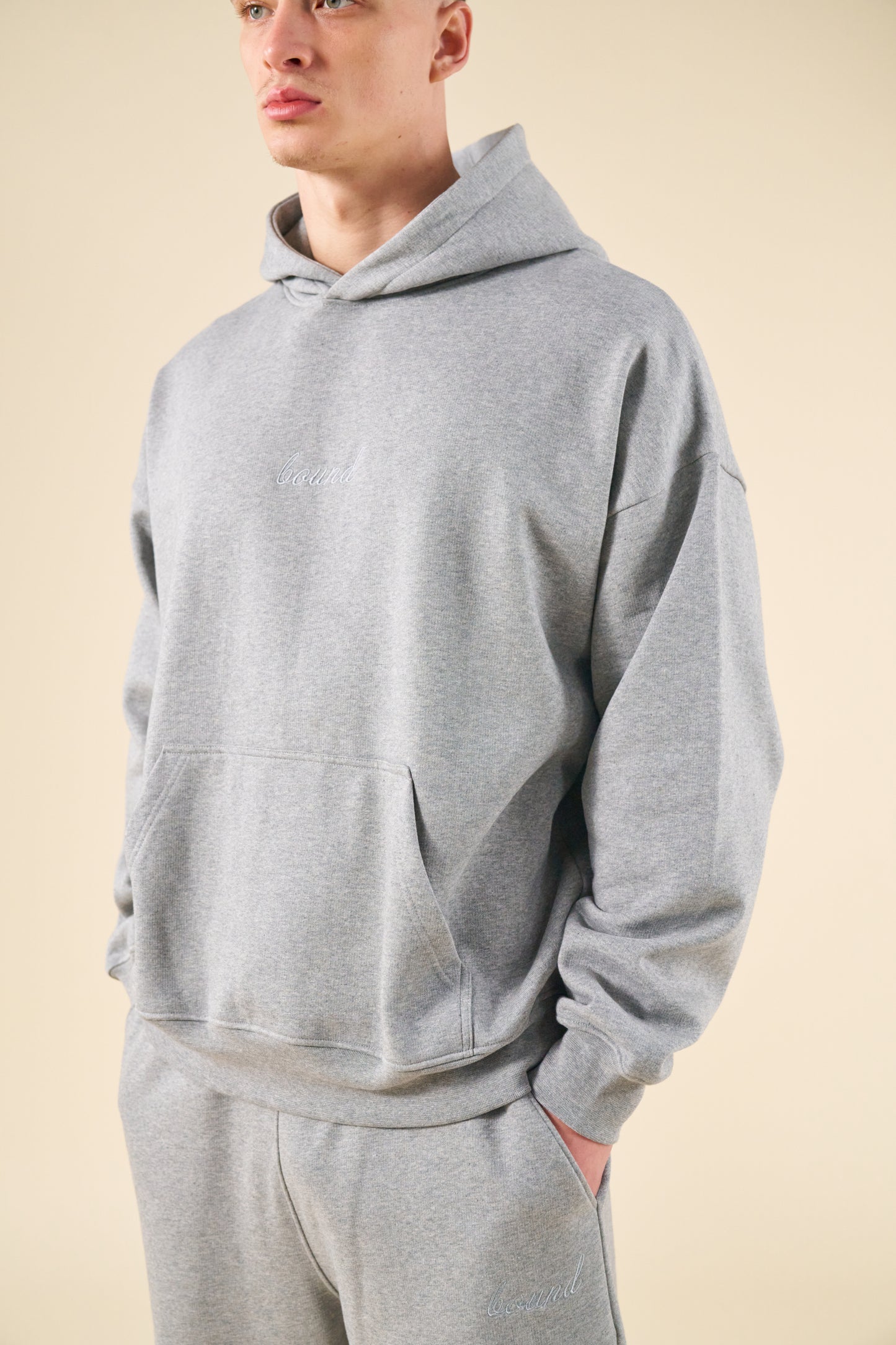 SUSTAIN HEAVY  HOODIE  - HEATHER GREY
