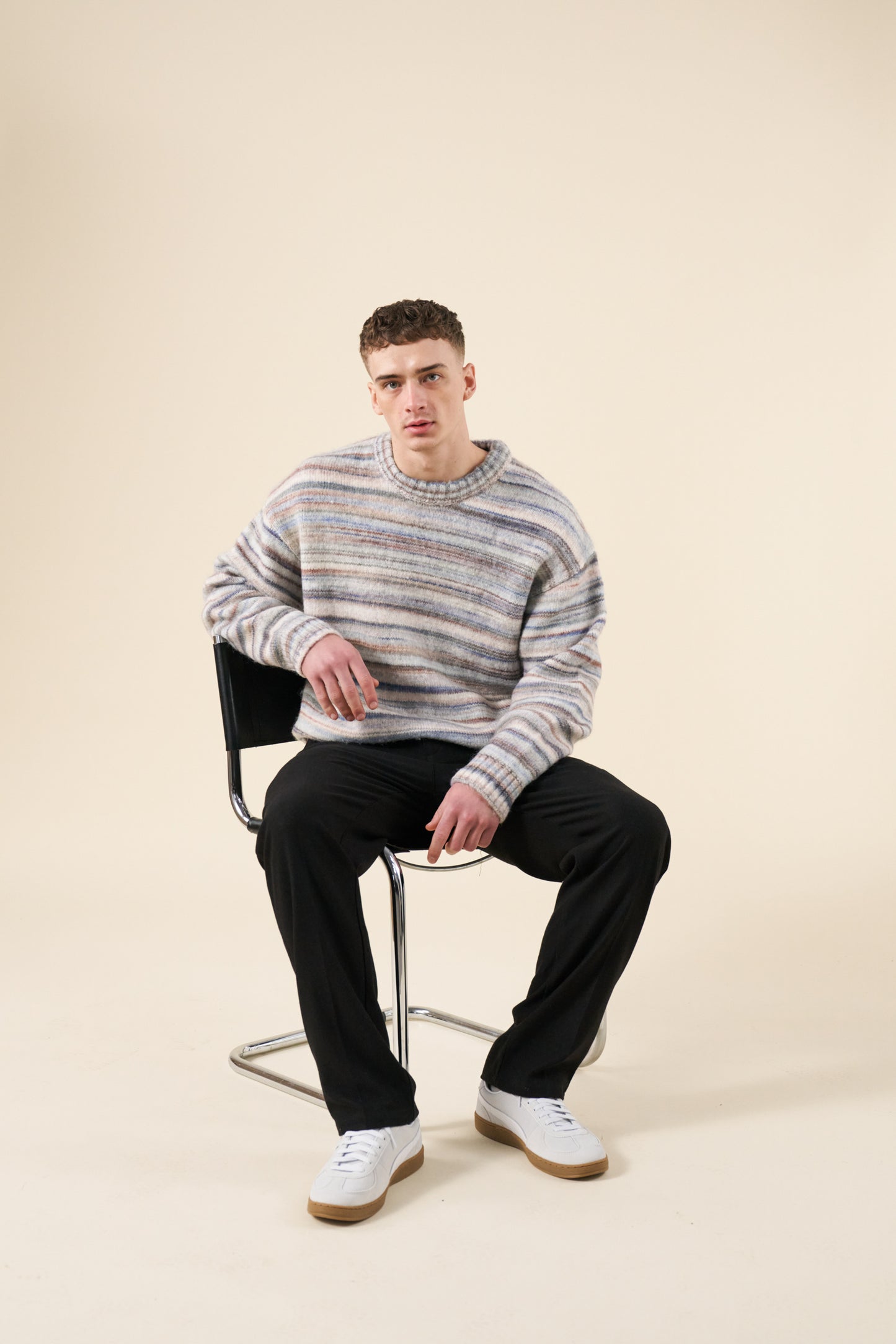 MULTI STRIPE FLUFFY KNIT