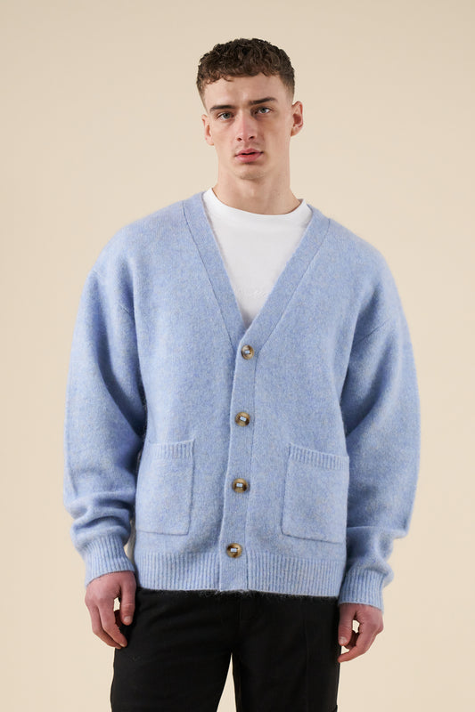 SAWYER MOHAIR CARDIGAN - SKY BLUE