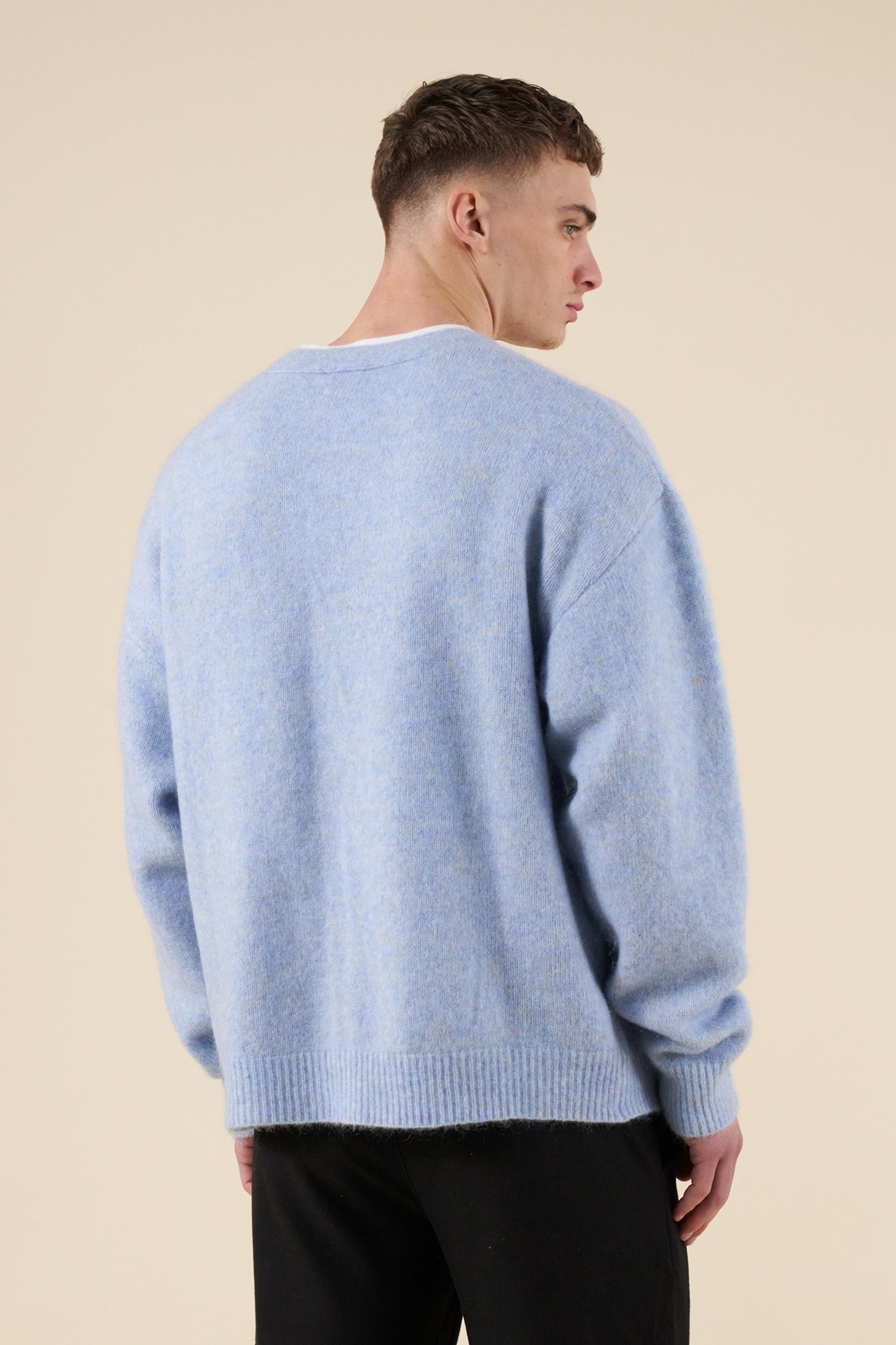 SAWYER MOHAIR CARDIGAN - SKY BLUE