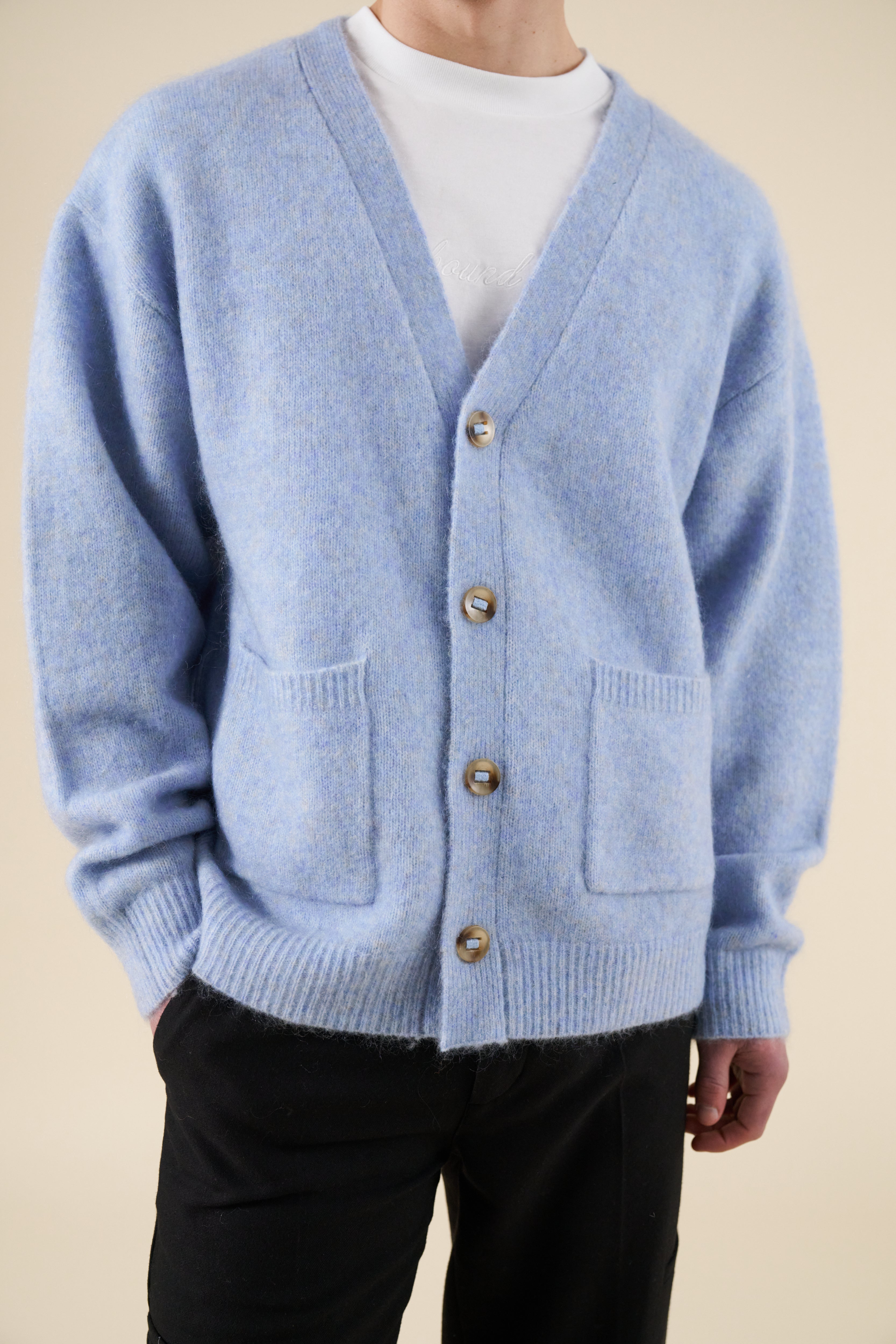 SAWYER MOHAIR CARDIGAN - SKY BLUE – bound
