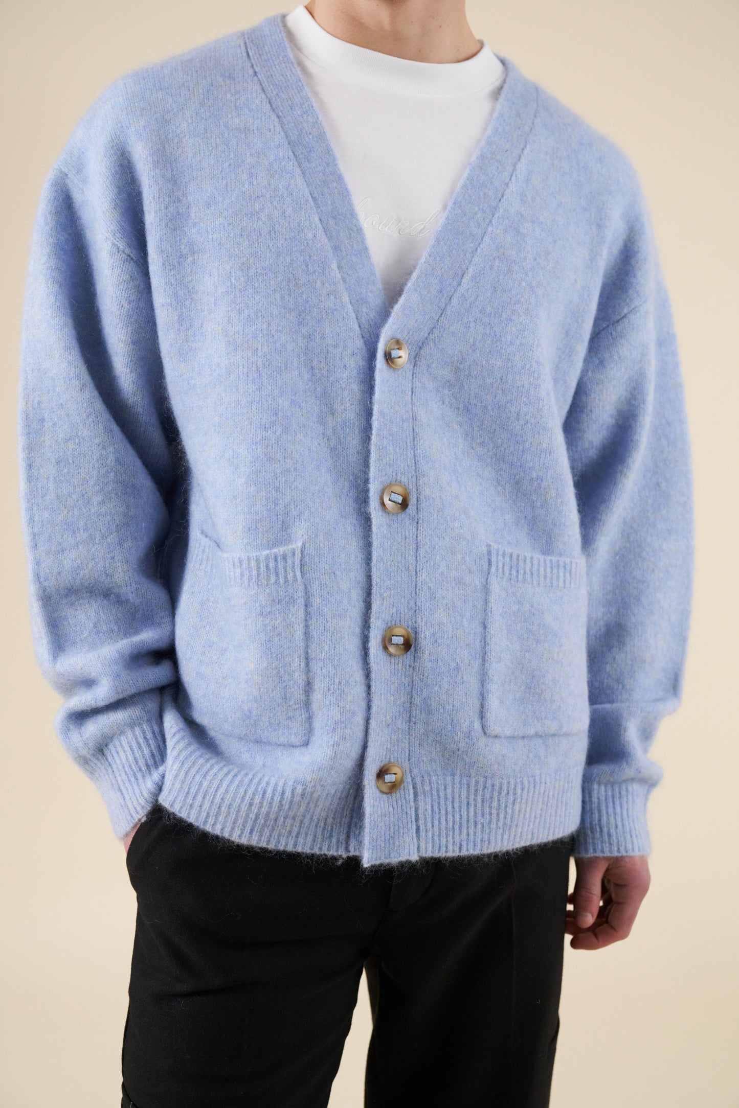 SAWYER MOHAIR CARDIGAN - SKY BLUE
