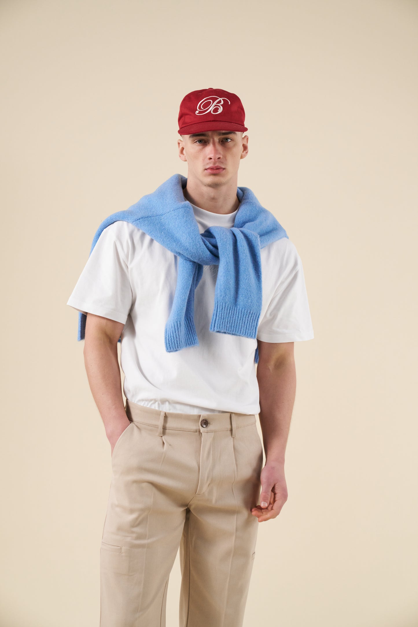 BAXTER MOHAIR BLEND SWEATER - CORNFLOWER BLUE
