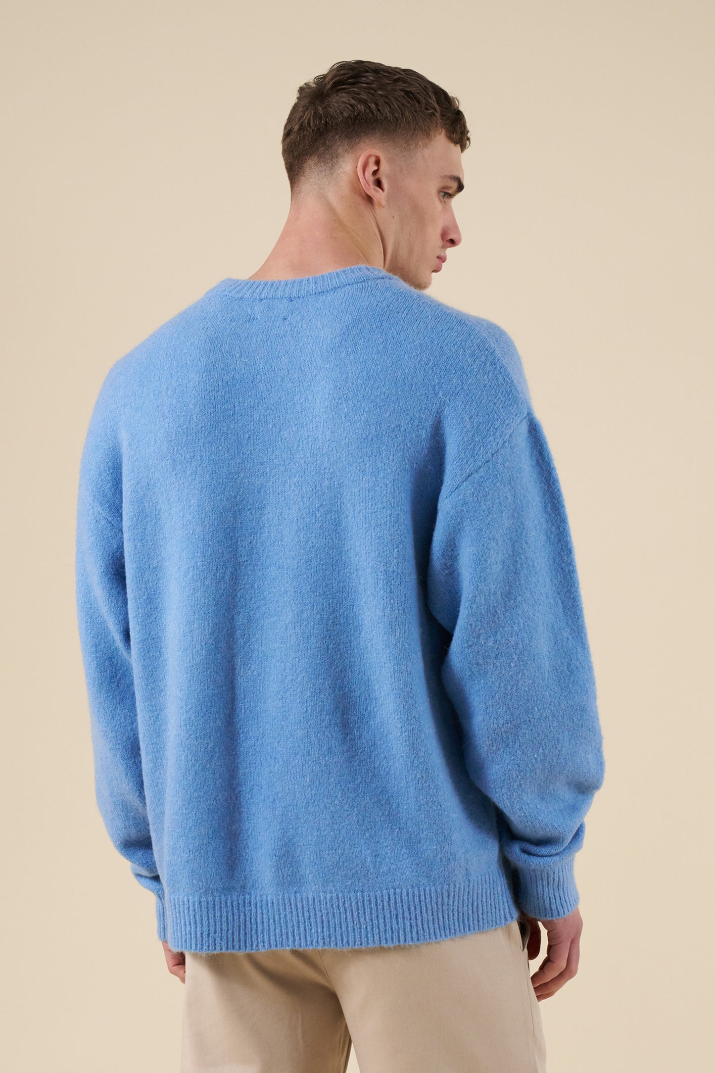 BAXTER MOHAIR BLEND SWEATER - CORNFLOWER BLUE