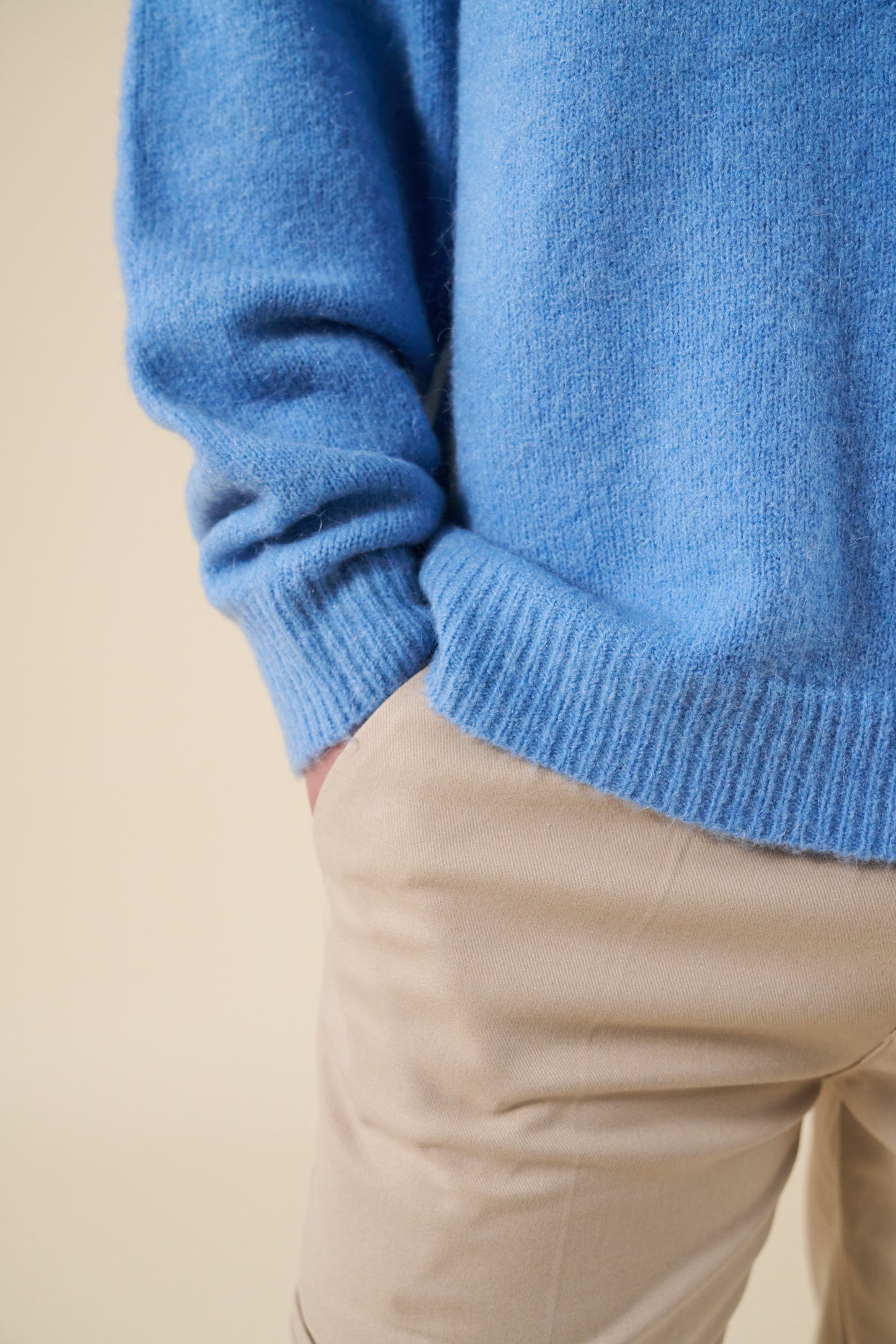 BAXTER MOHAIR BLEND SWEATER - CORNFLOWER BLUE