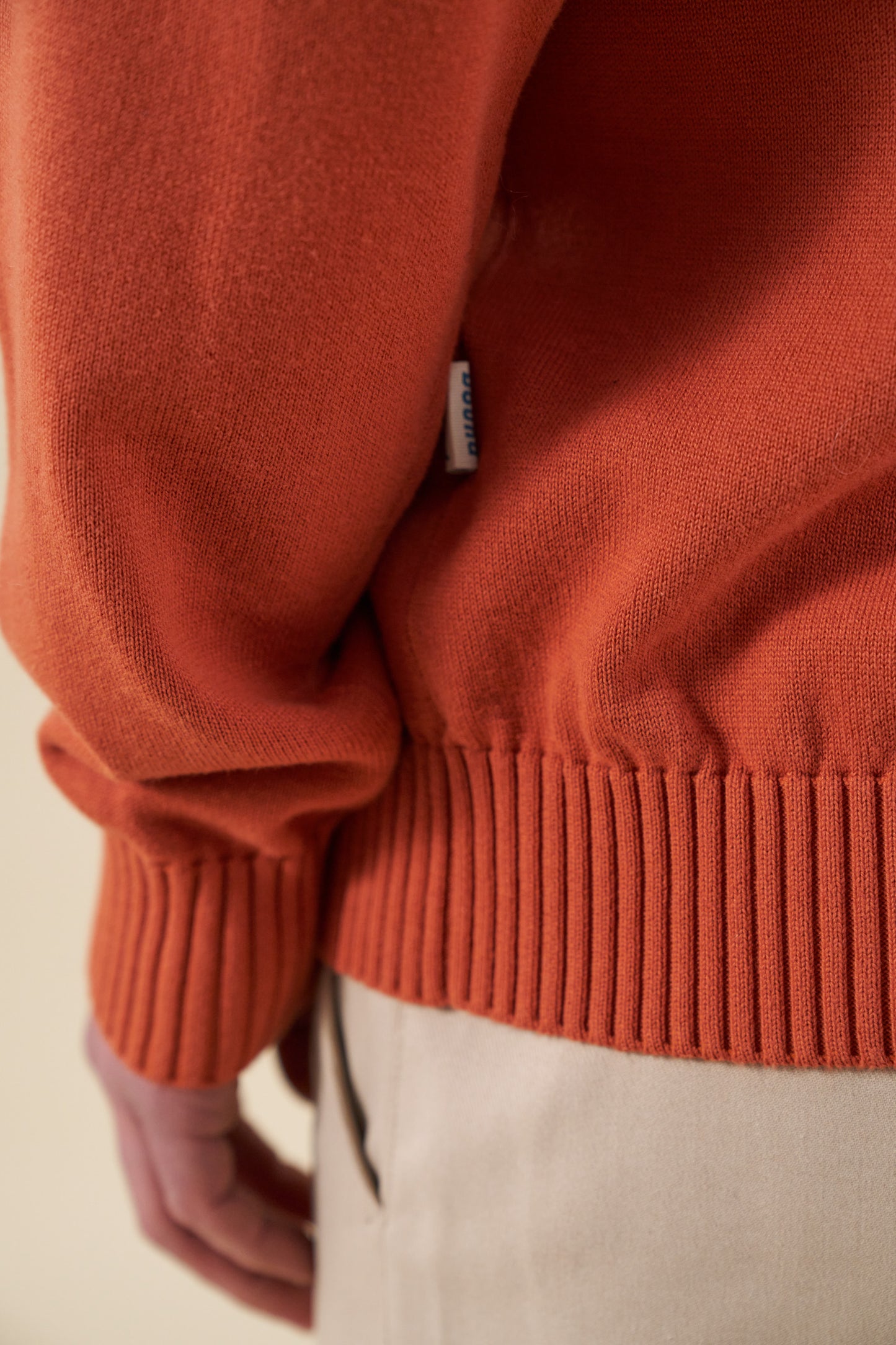 TROPEZ KNIT POLO SWEATER - ORANGE