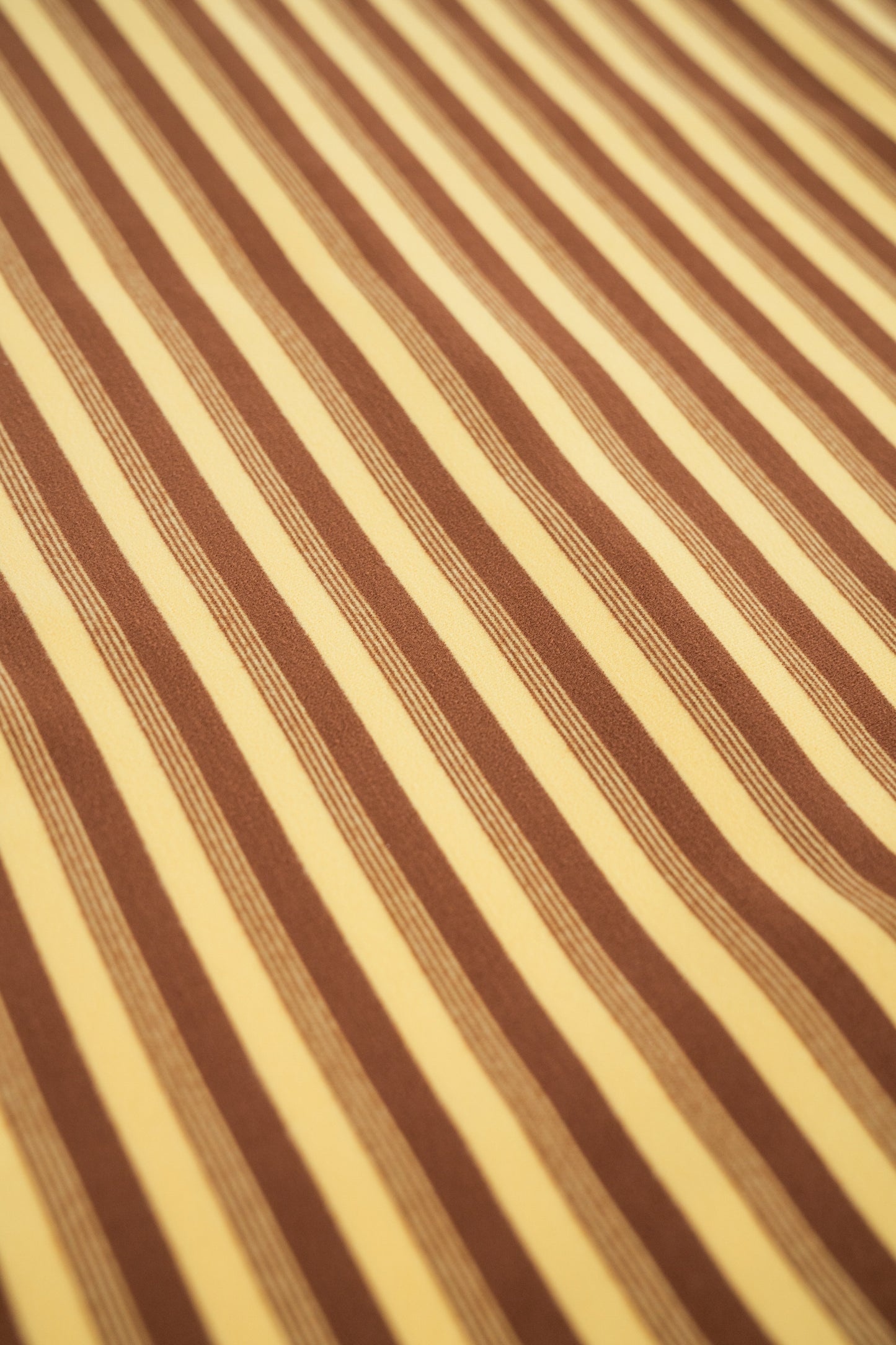 PEACHED STRIPE TEE - BROWN & YELLOW