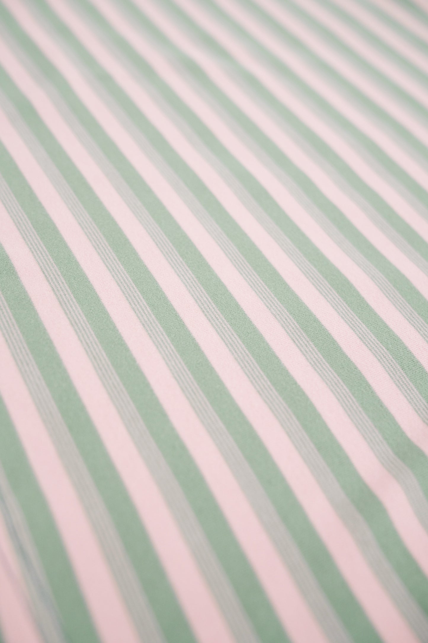 PEACHED STRIPE TEE - PINK & GREEN