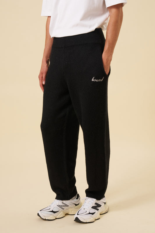MOHAIR SWEATPANTS - BLACK