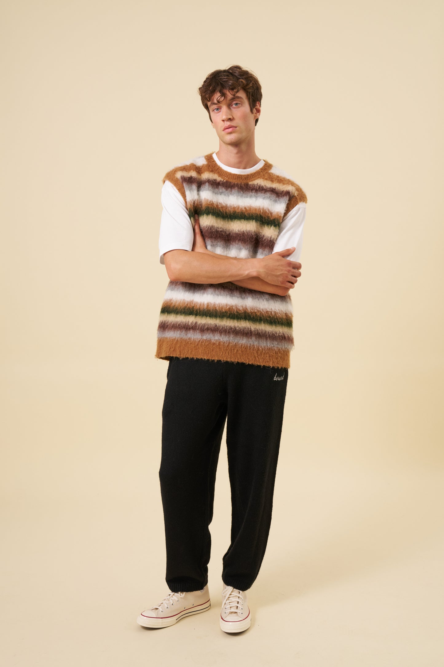 MOHAIR SWEATPANTS - BLACK