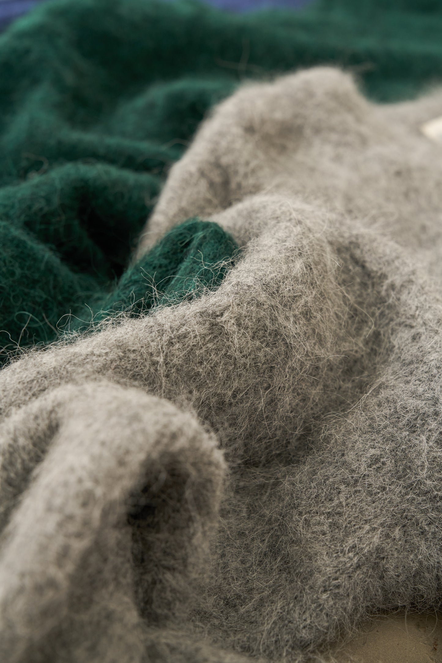 DEXTER CROPPED ALPACA KNIT - GREY