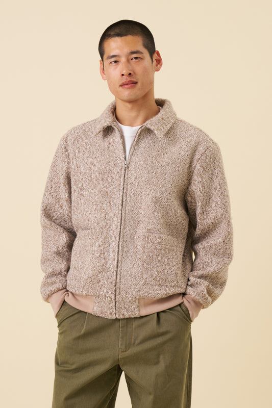 OATMEAL TEXTURED CLOUD JACKET